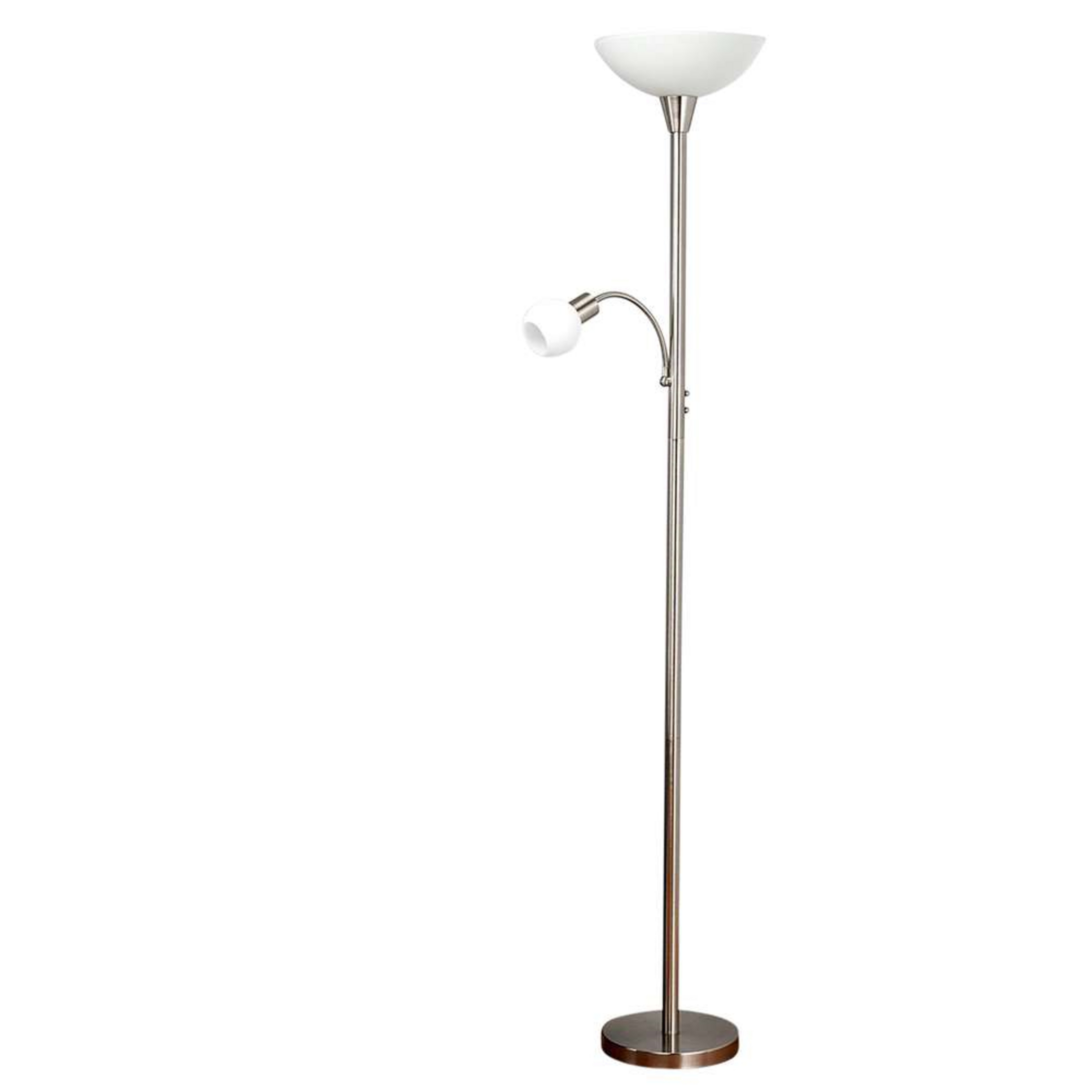 Elaina Lampa Podłogowa Nickel/White - Lindby