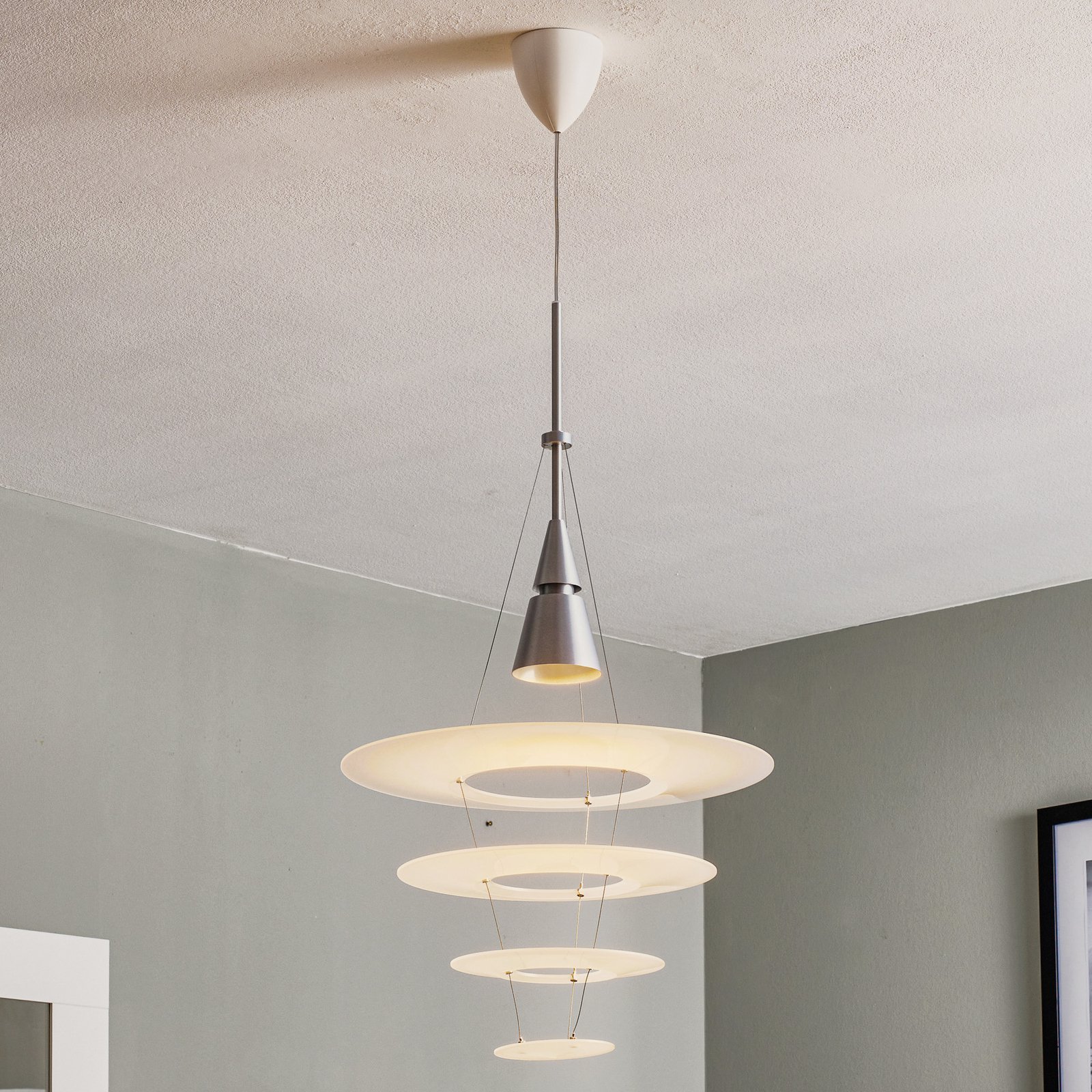 Louis Poulsen Enigma 425 hanging lamp aluminium