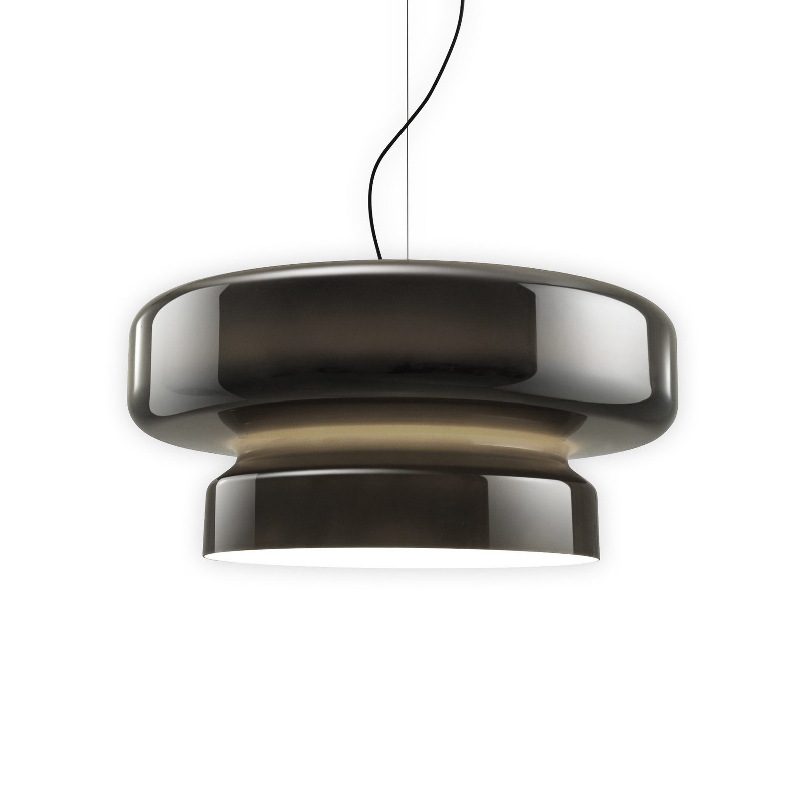 Candeeiro suspenso LED MARSET Bohemia, Triac, cinzento fumado