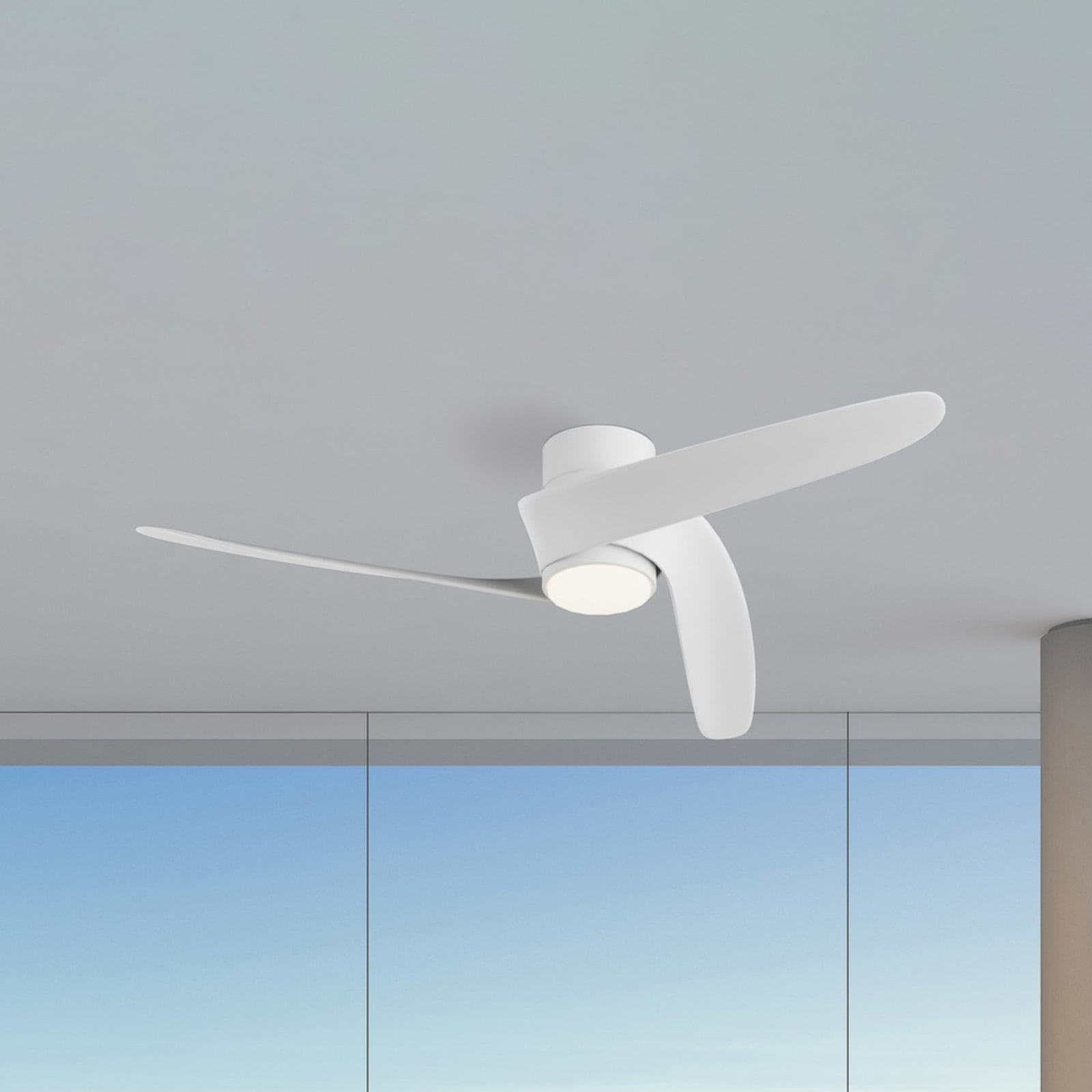 Smart LED-Deckenventilator Groenland S, weiß, DC, leise, CCT