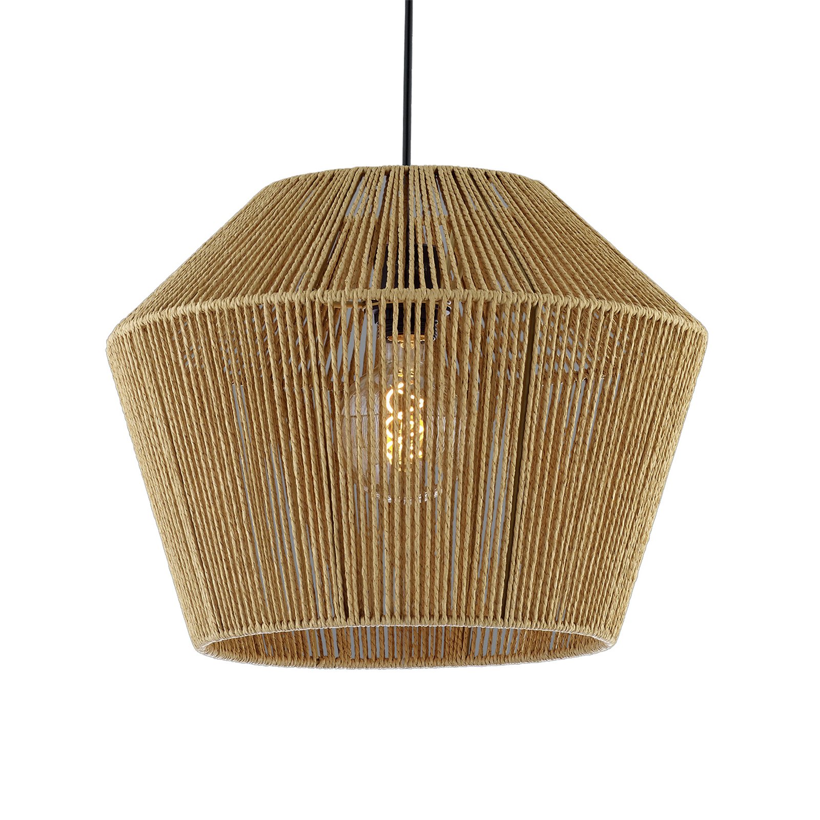 Rope hanging light made of paper, Ø 40 cm