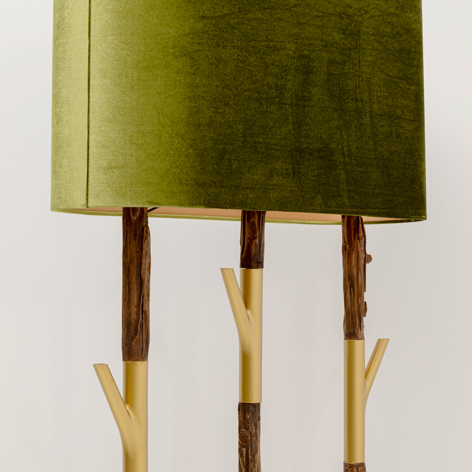 Lampe sur pied KARE Twig, vert/doré, 154 cm, E27