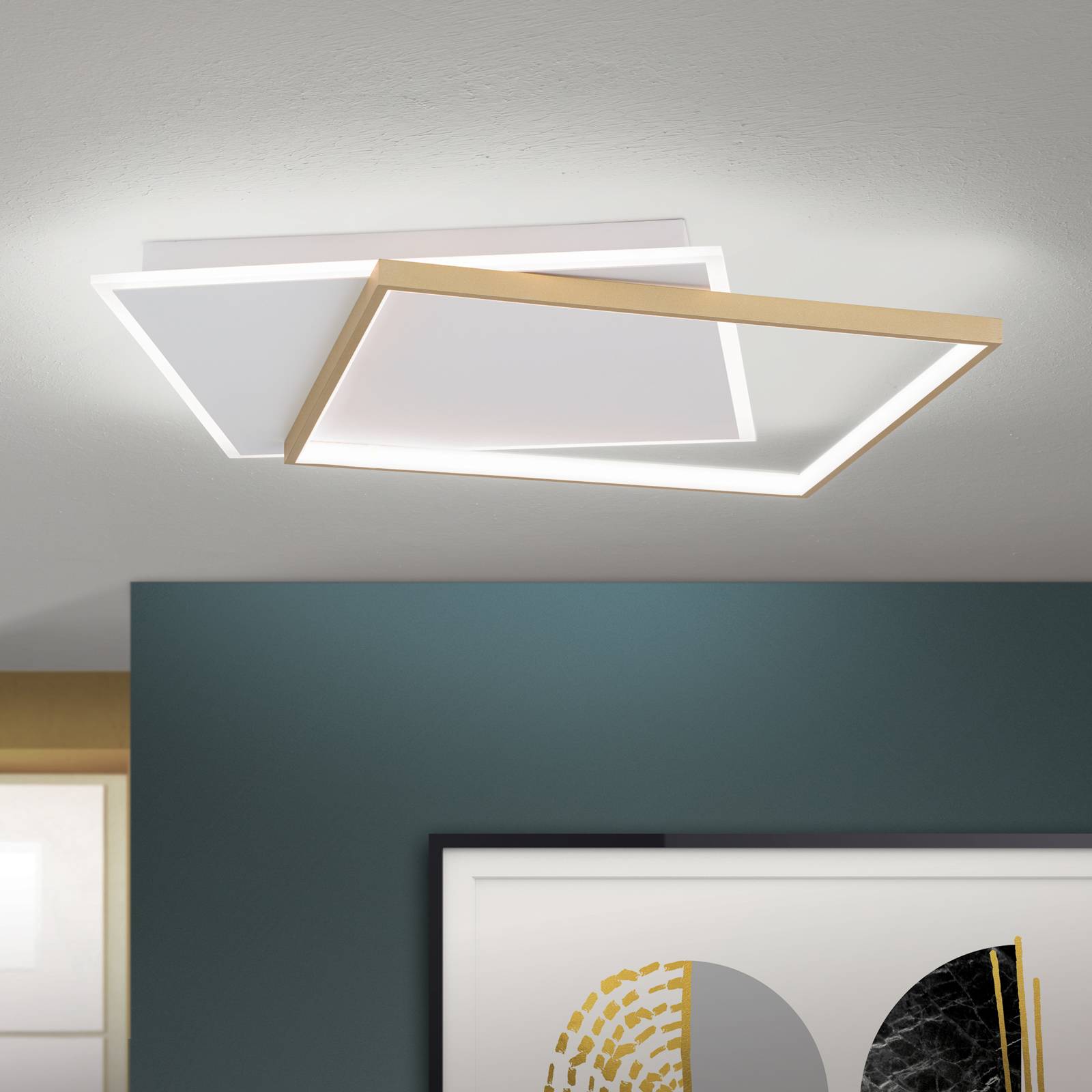 Orion Emanuel LED-loftlampe hvid/guld
