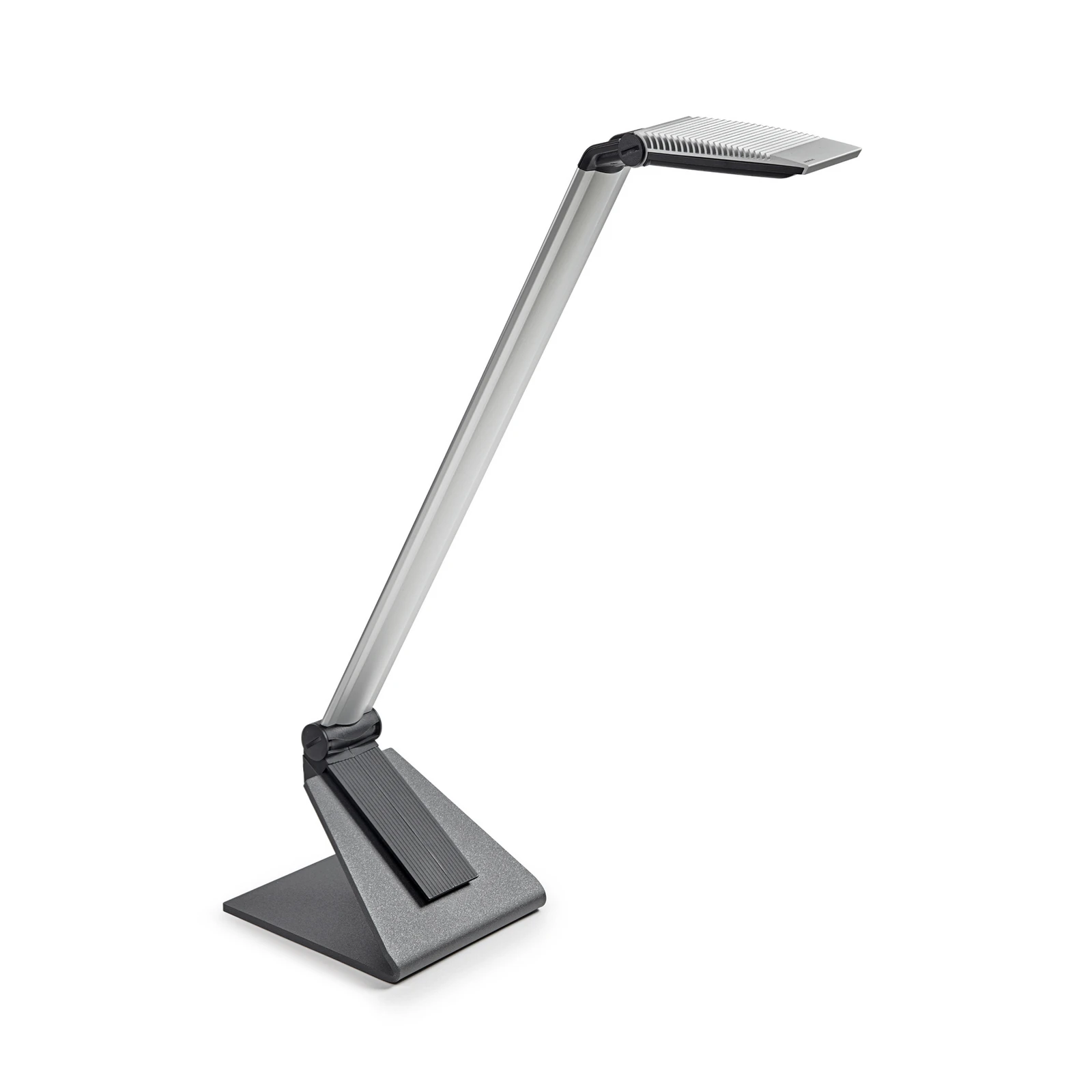 LED stolna lampa MAULsolaris, srebrna, visina 64 cm