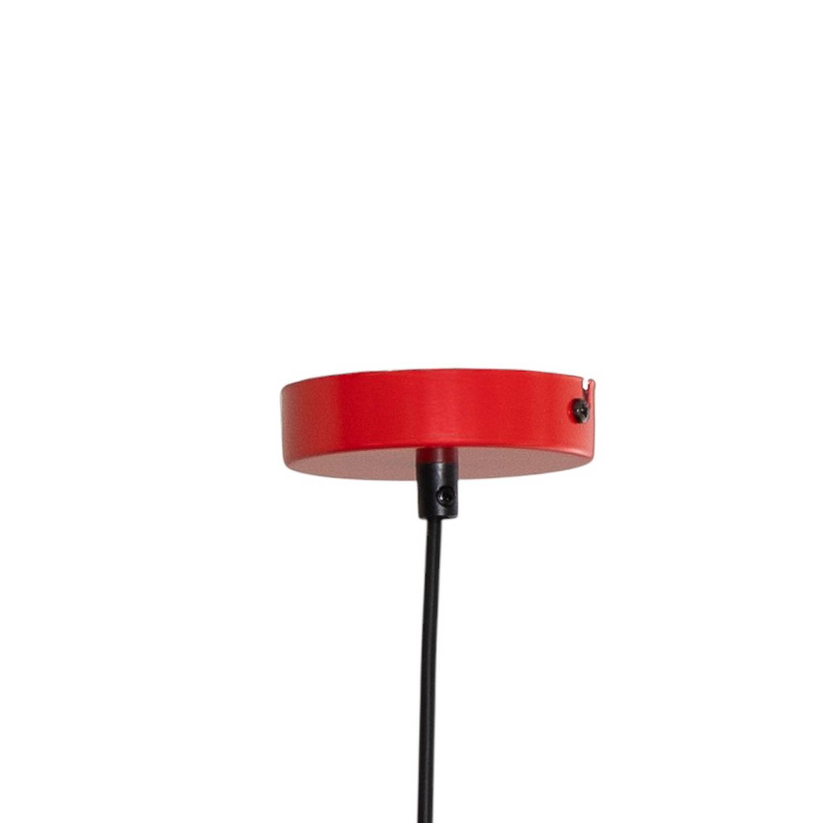 Lampa wisząca Sven, 1-punktowa, czerwona, stal, E27