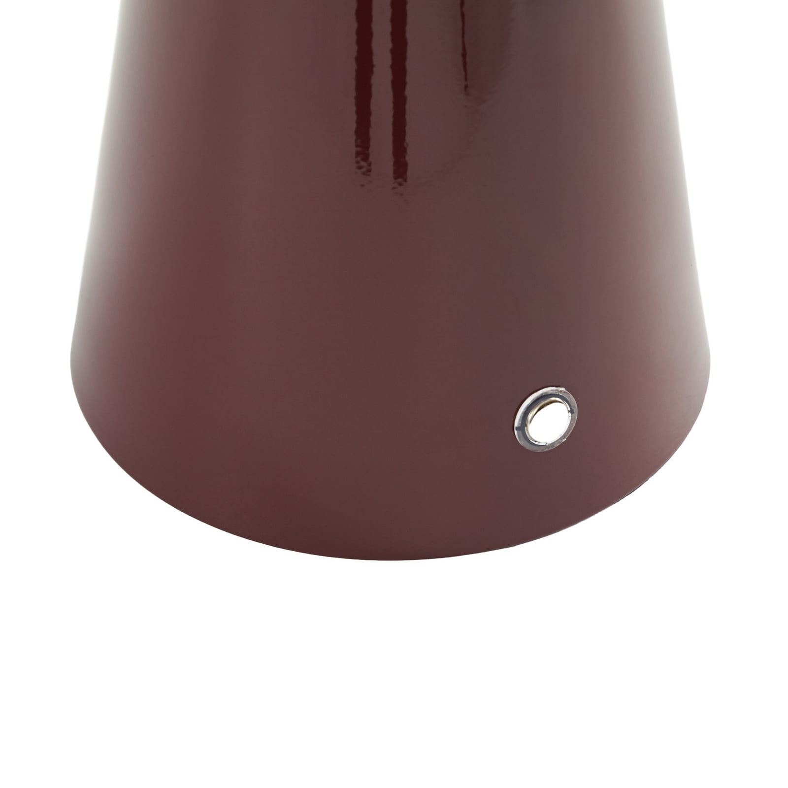 Nevijo LED-bordlampe med batteri, USB, dimbar, Ø 20 cm, mørkerød – Lindby Nevijo LED-bordlampe med batteri, USB, dimbar, Ø 20 cm, mørkerød – Lindby