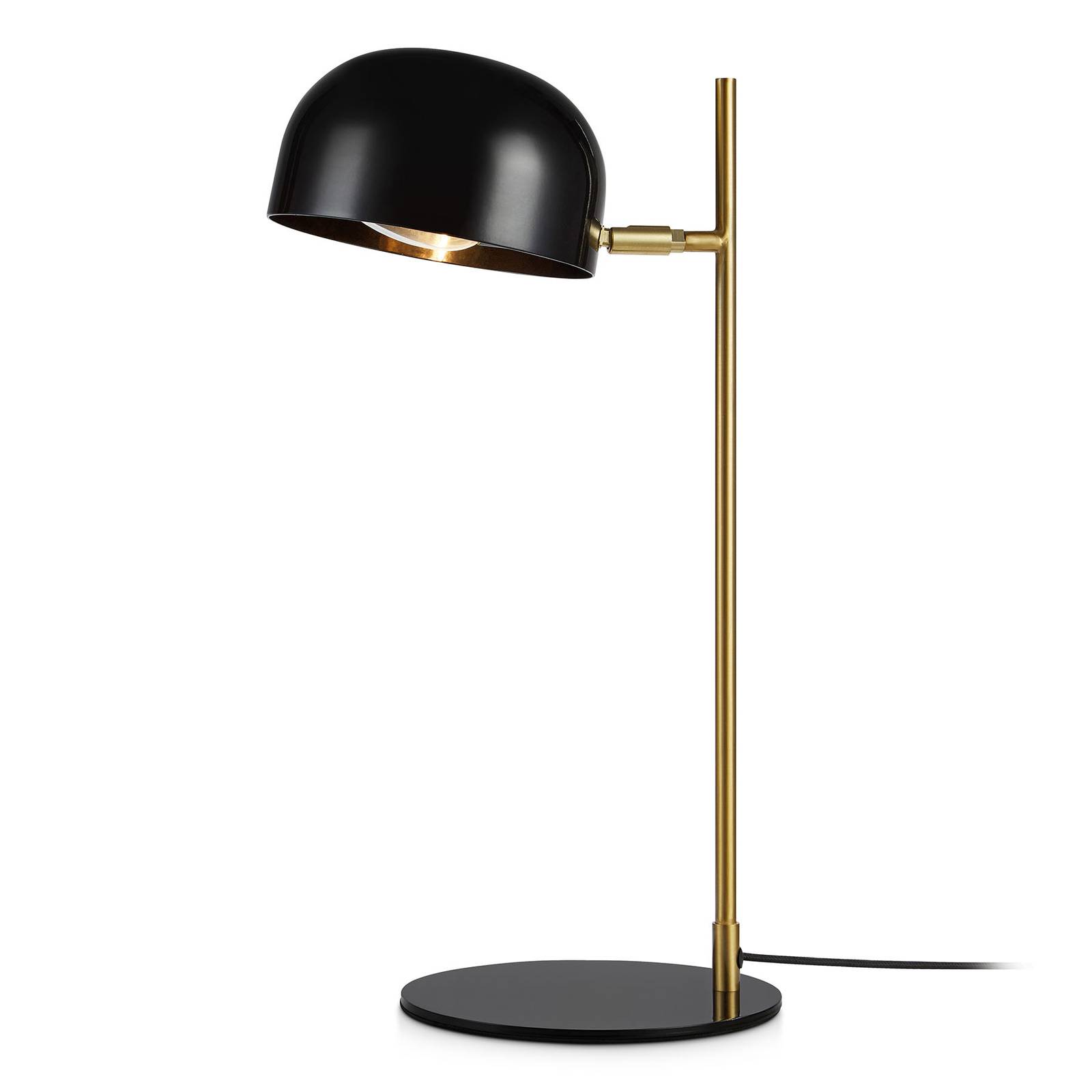 Bordslampa Pose, svart/mässing