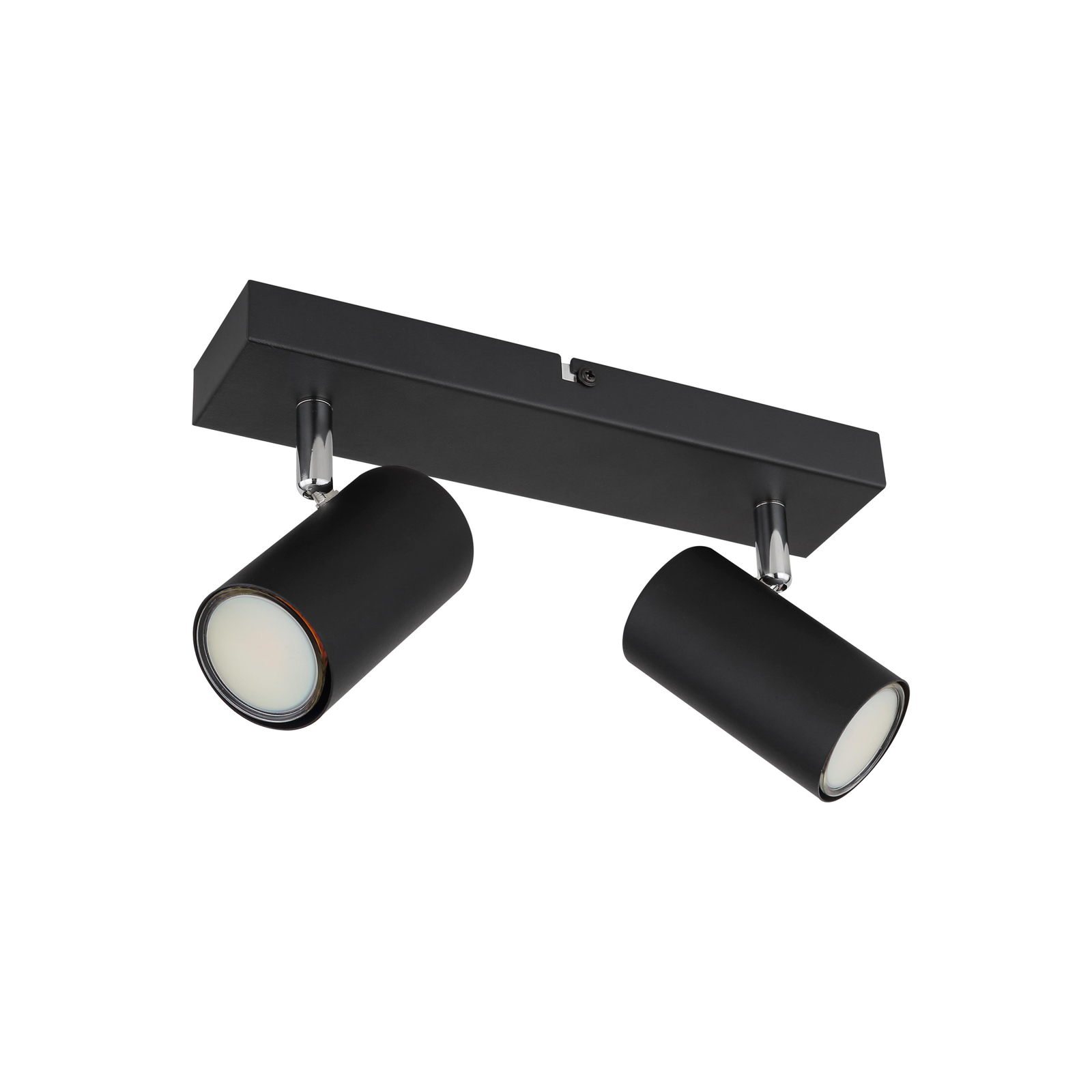 Robby downlight de techo, negro, longitud 26 cm, 2 luces, metal