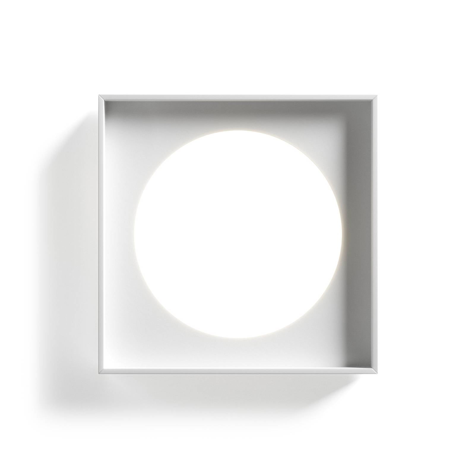 Luceplan Cassette LED-Wandlampe phase cut 40x40cm
