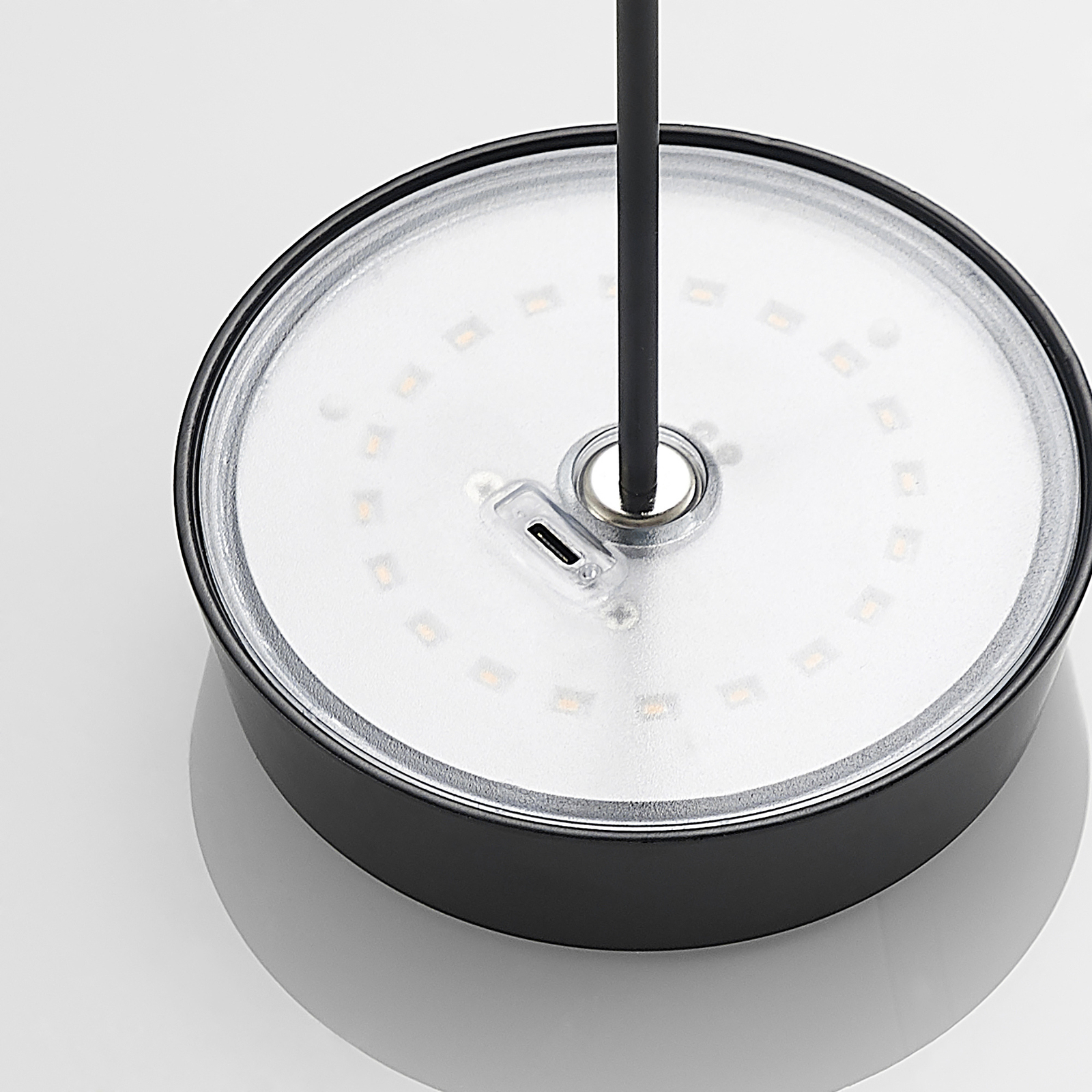Tibia LED Prijenosni Stolna Lampa USB Crna - Lucande