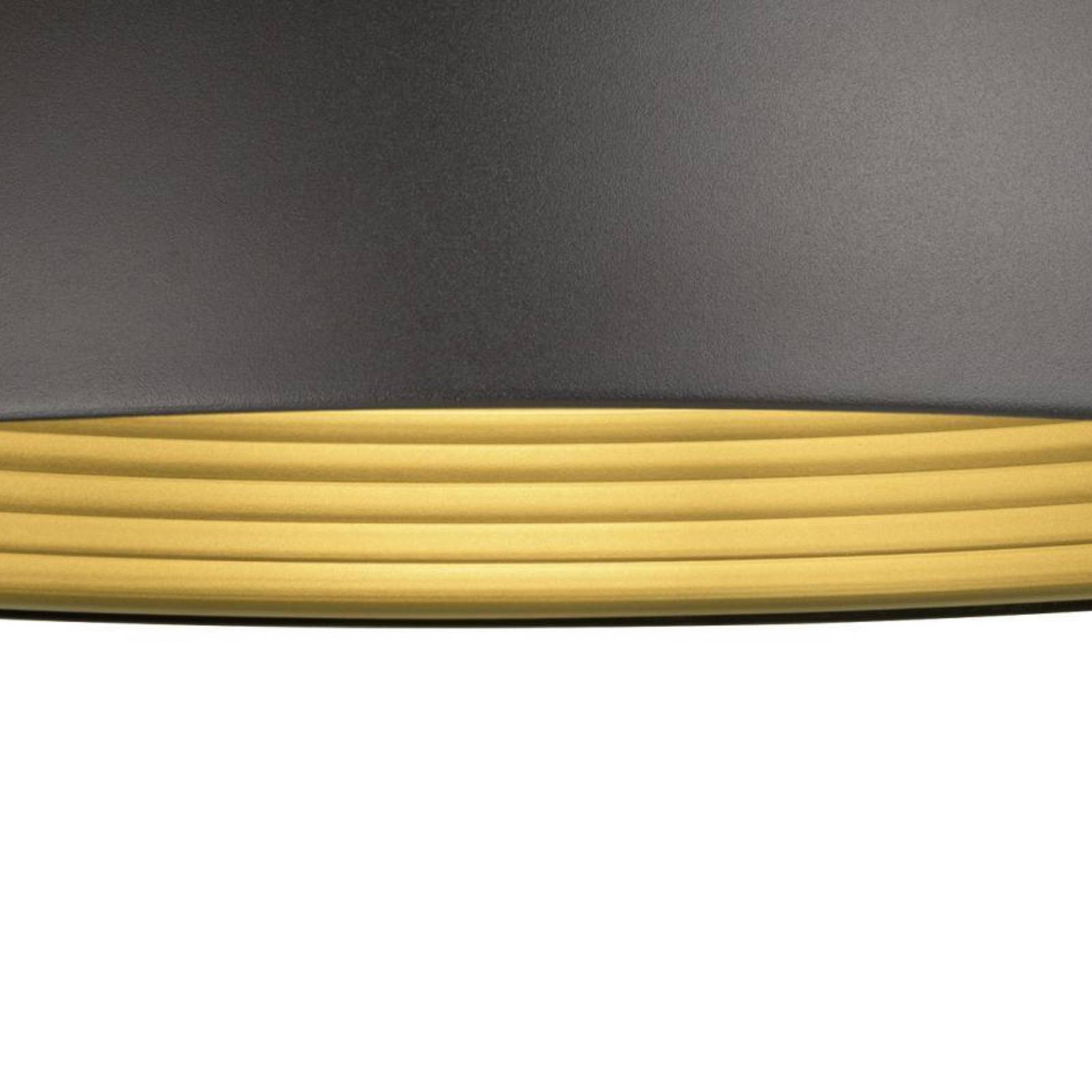 SLV Żyrandol Forchini M, 50 cm, czarny/złoty, metal