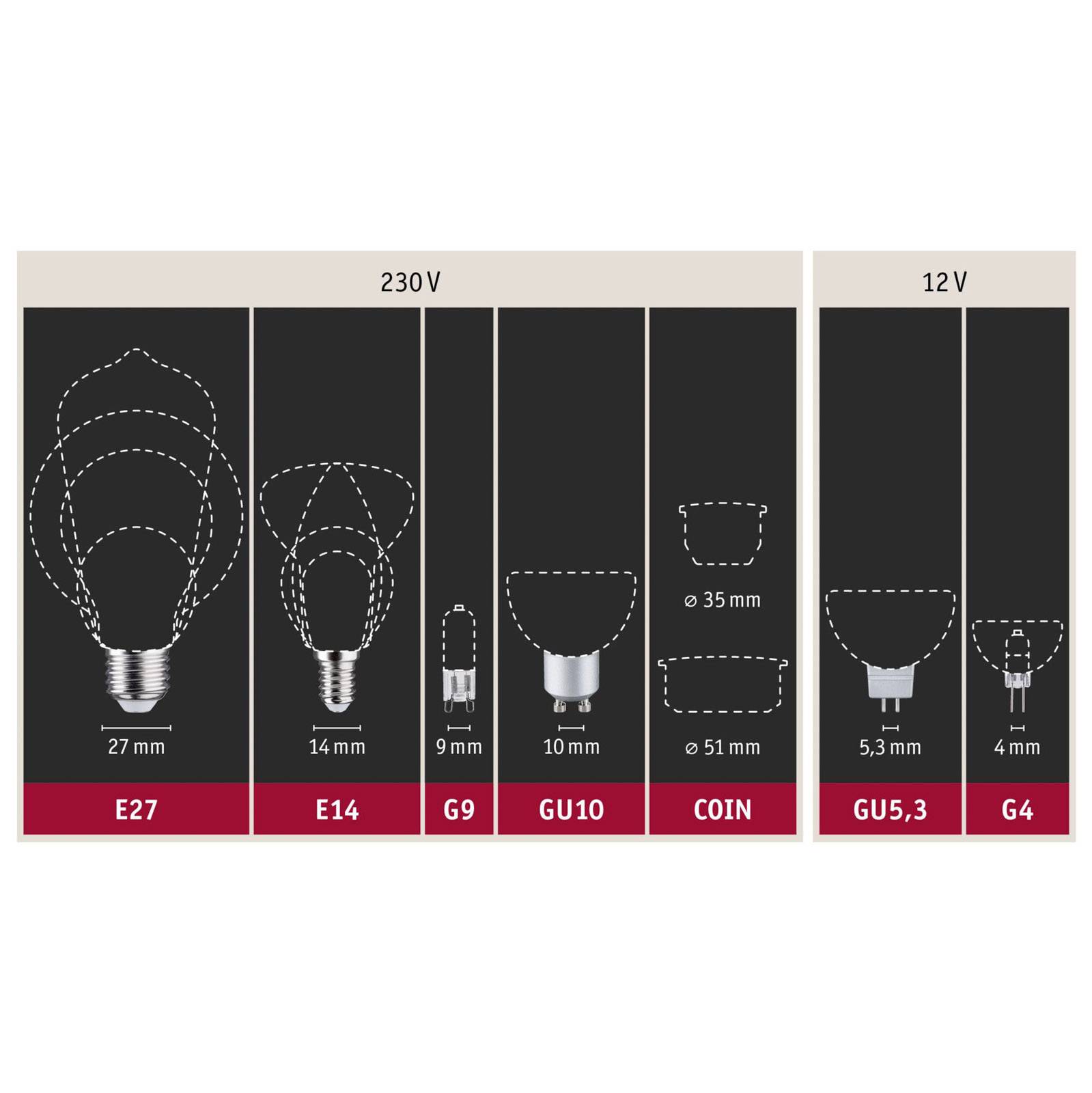 Paulmann reflektor LED GU10 7W 4 000 K dim biały