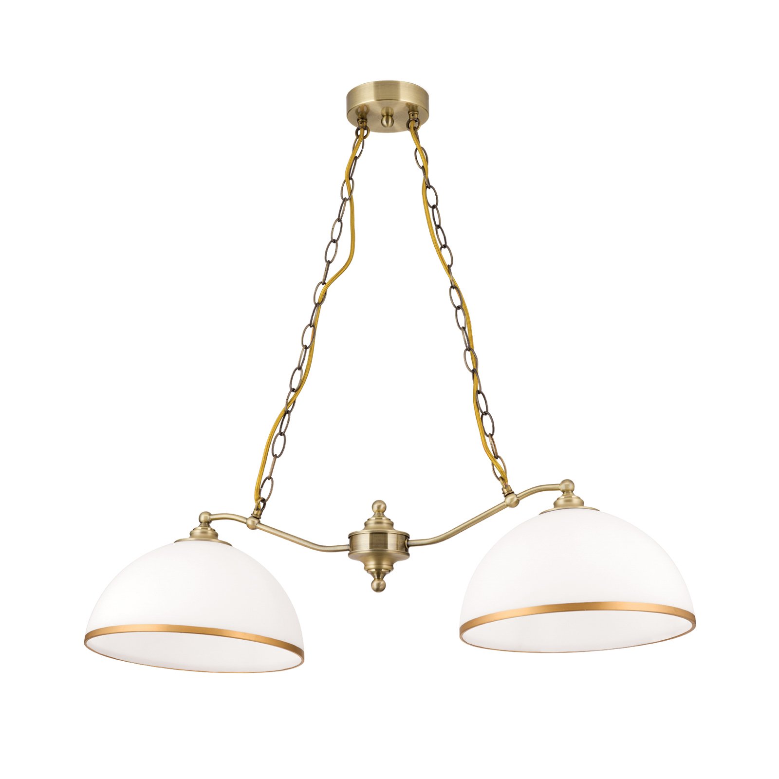 Old Lamp pendant light with a chain, two-bulb