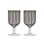 Verre à vin Mizu, gris, hauteur 15 cm, lot de 2 - OYOY Living Design