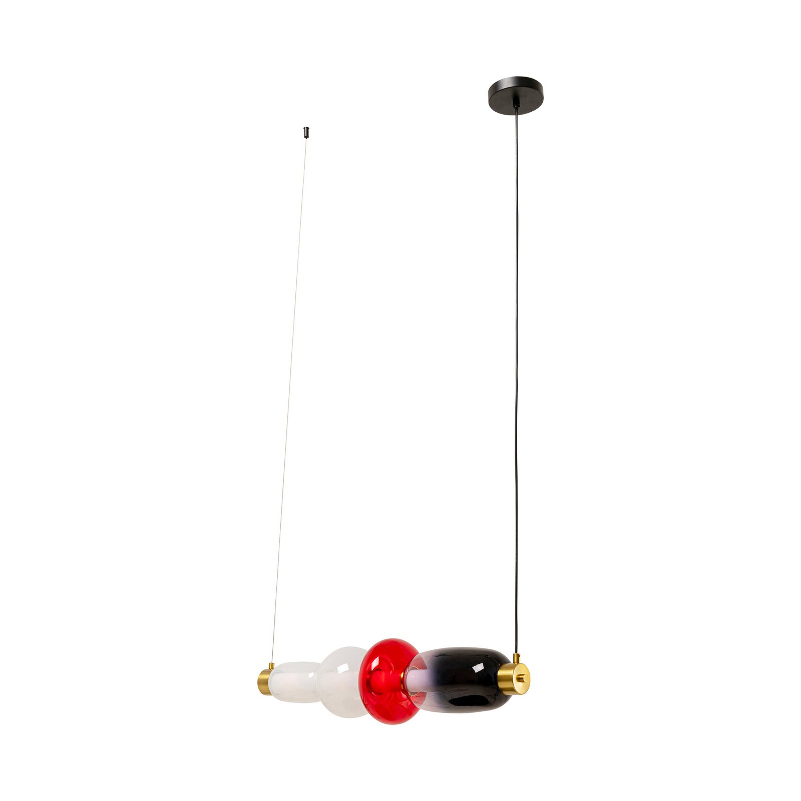 KARE Hängeleuchte Sugar, mehrfarbig, Glas, 72 cm, G9