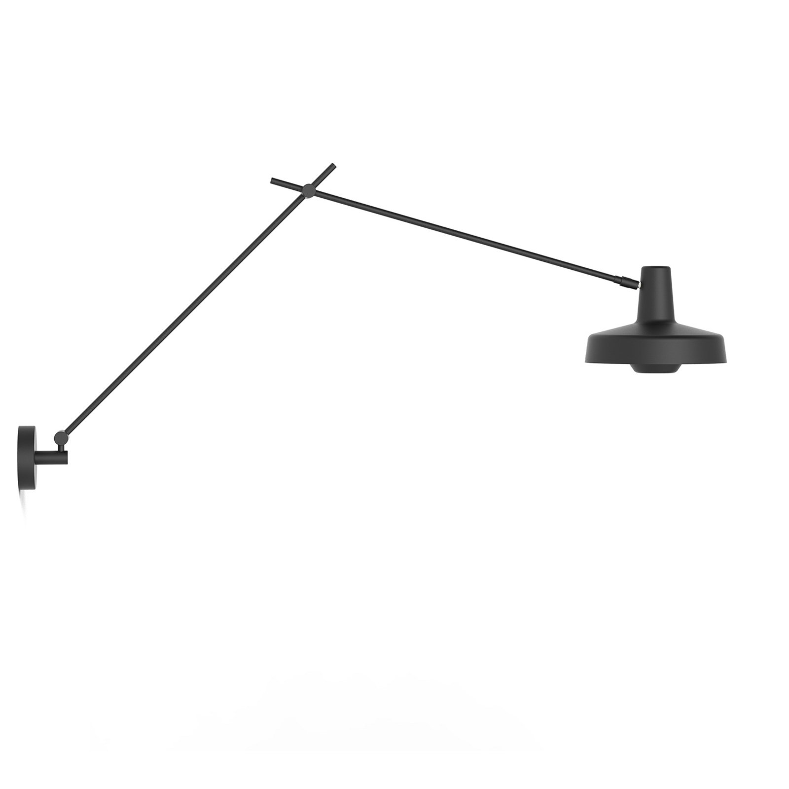 Arigato Wall Lamp Long w/Cable Black - Grupa