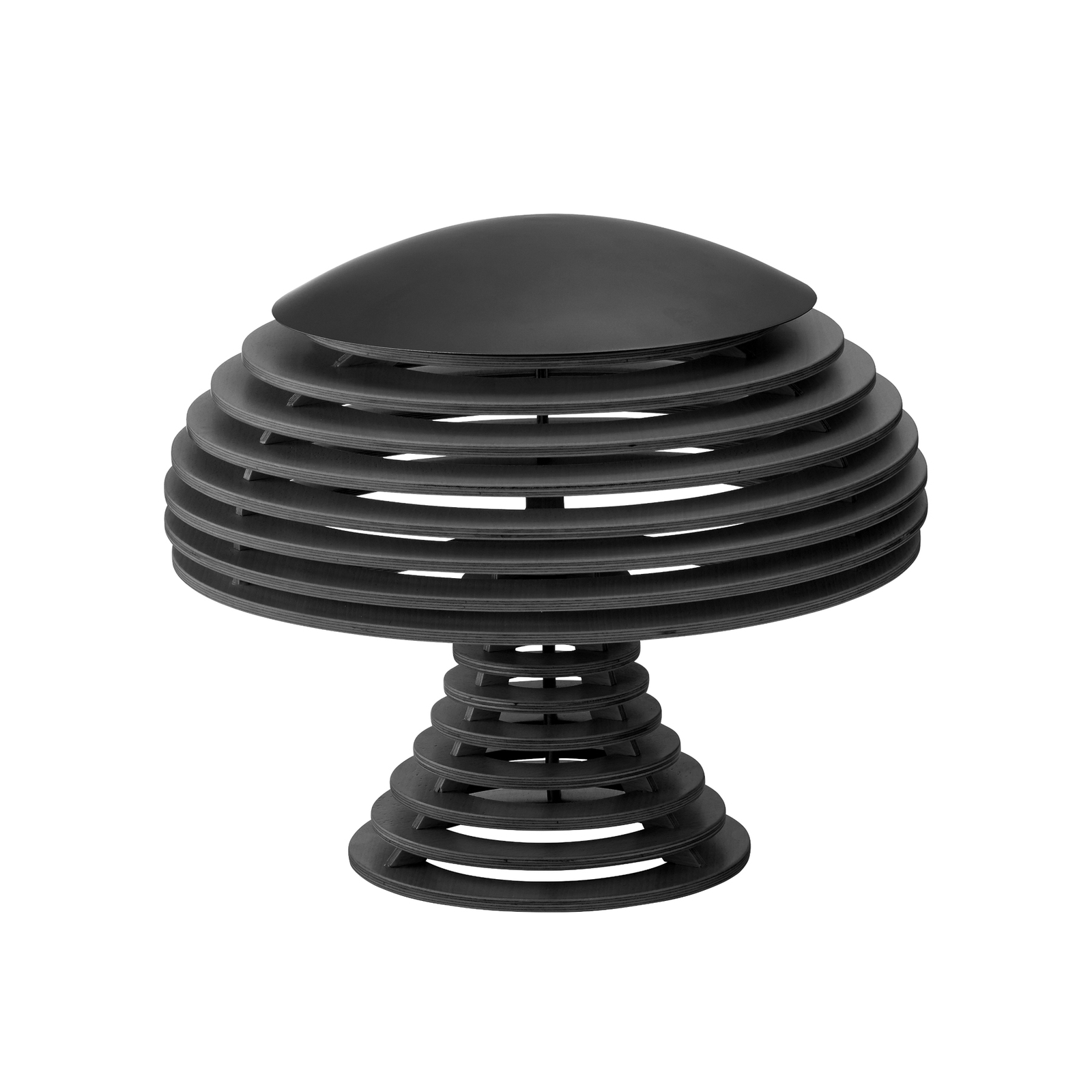 Lámpara de mesa Twist, haya, negro, 34,6 cm