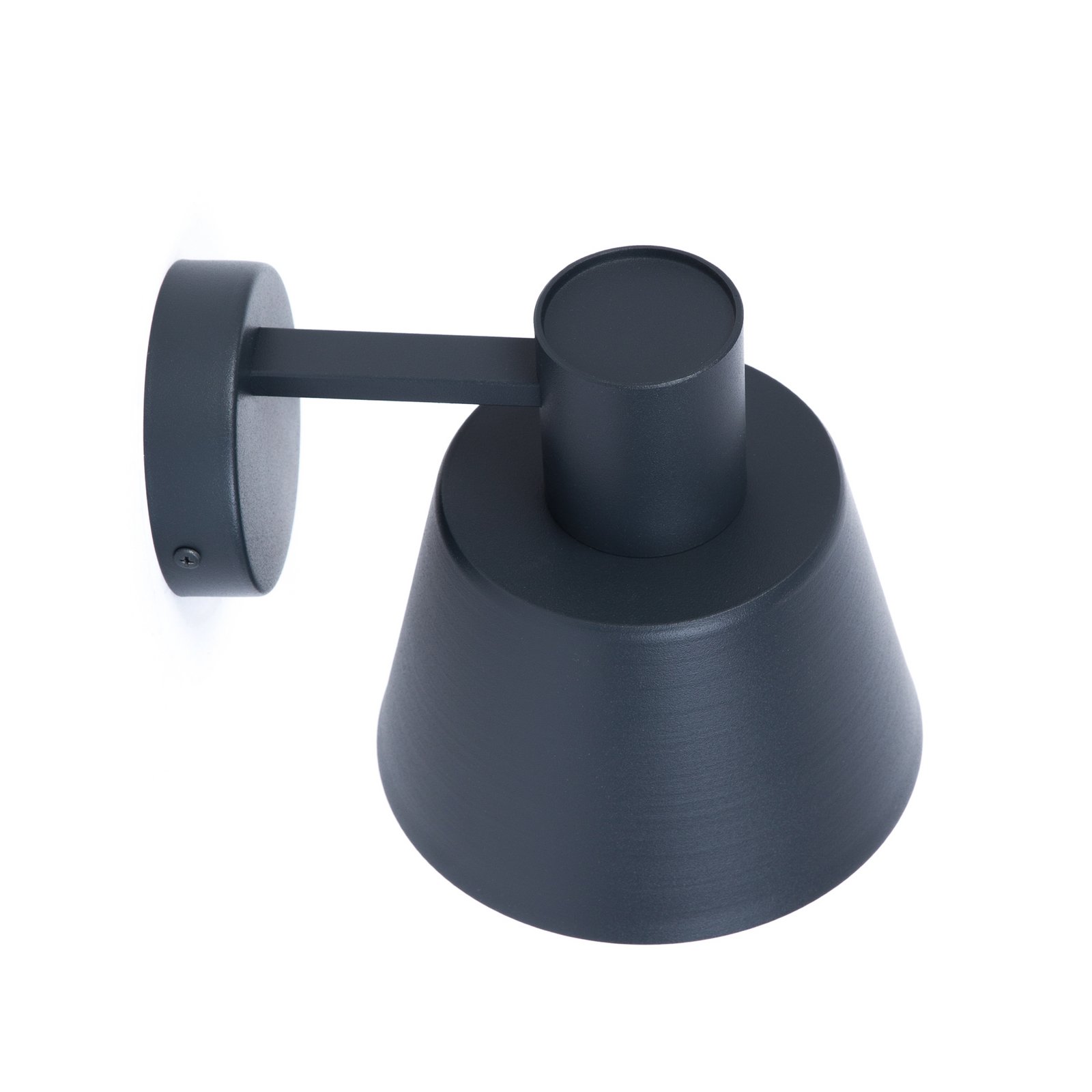 Dunka wall light, anthracite, 1-bulb, steel, height 17 cm