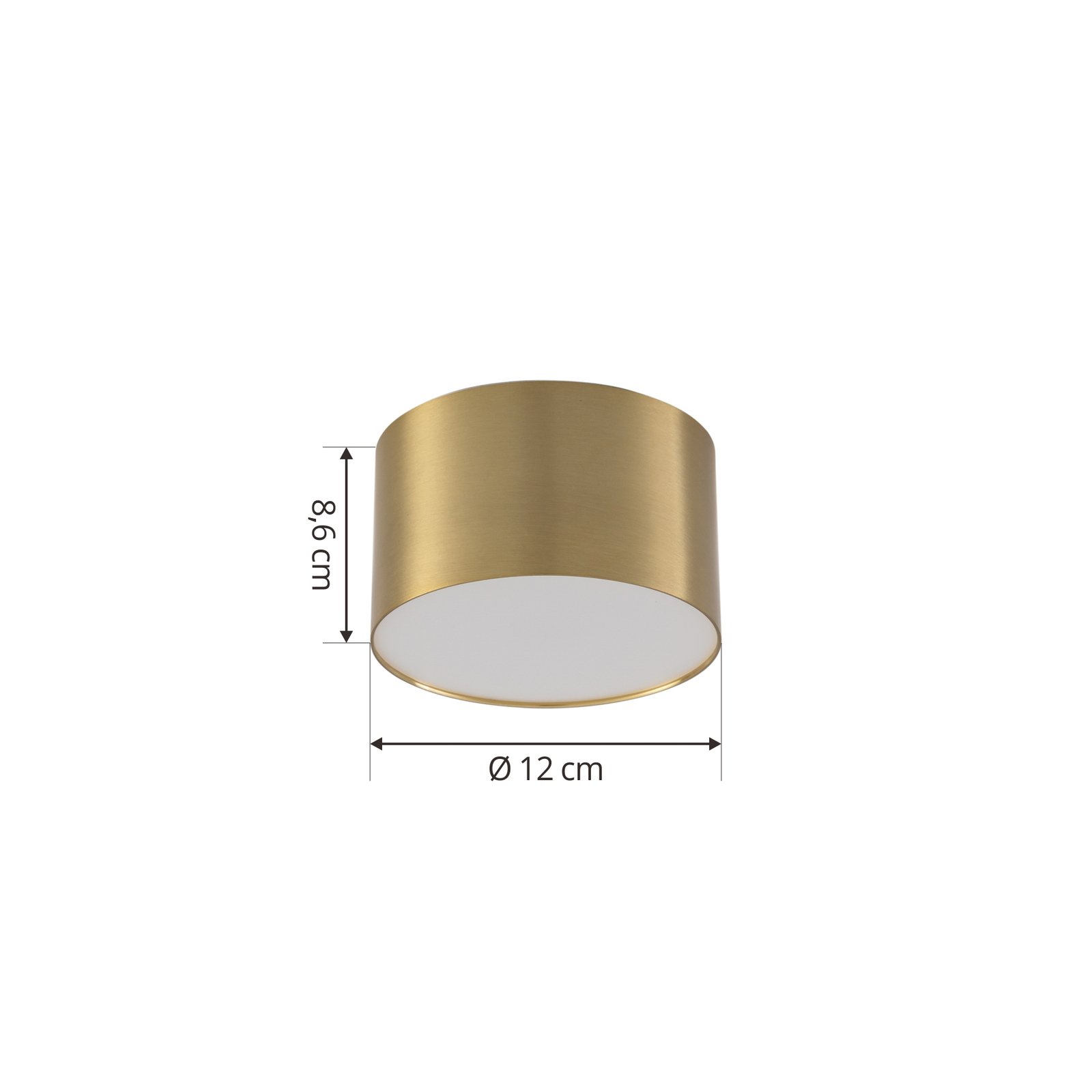 Foco LED Lindby Nivoria, 11 x 6,5 cm, dorado