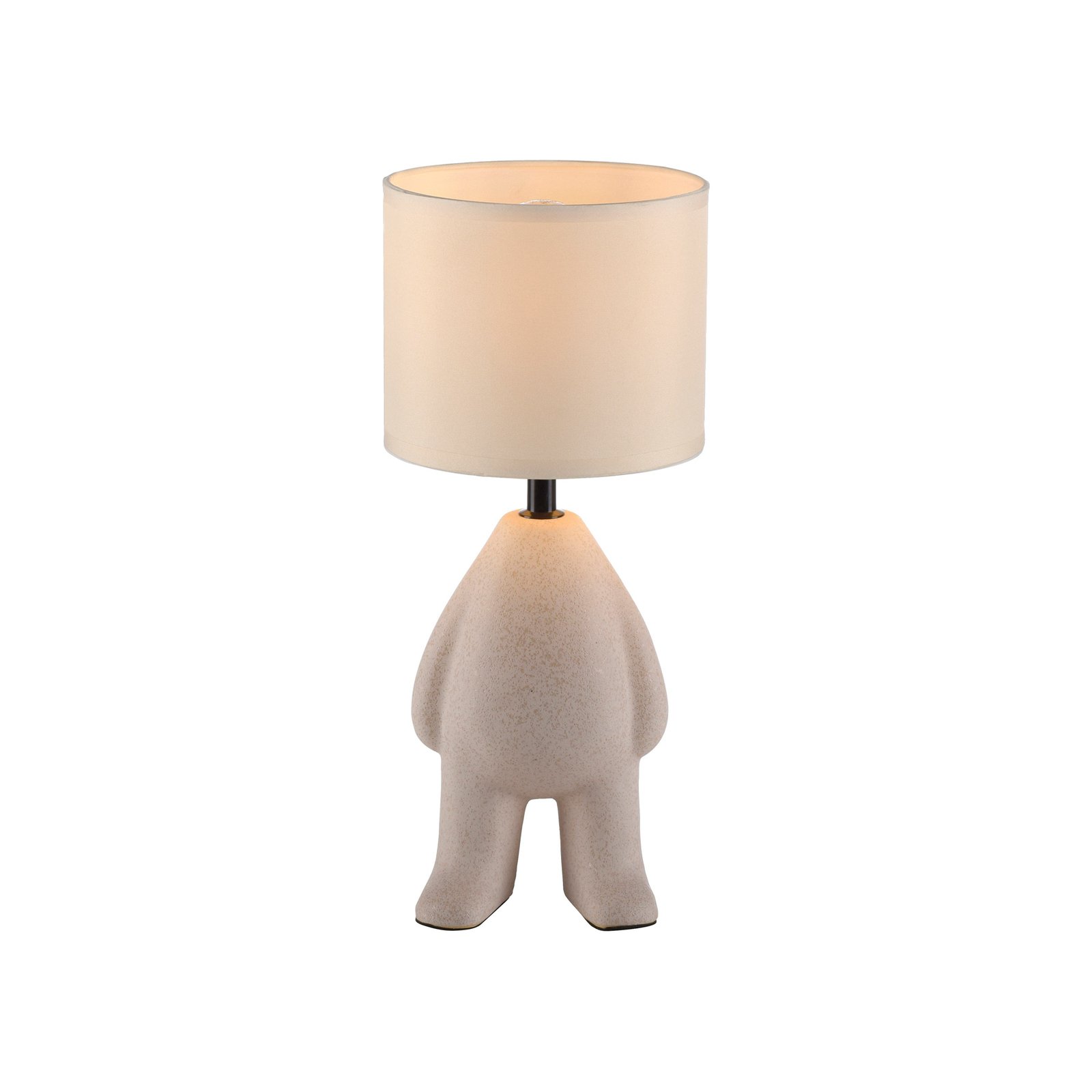 JUST LIGHT. Lampa stołowa Ted, ceramiczna, stojąca, piaskowy beż