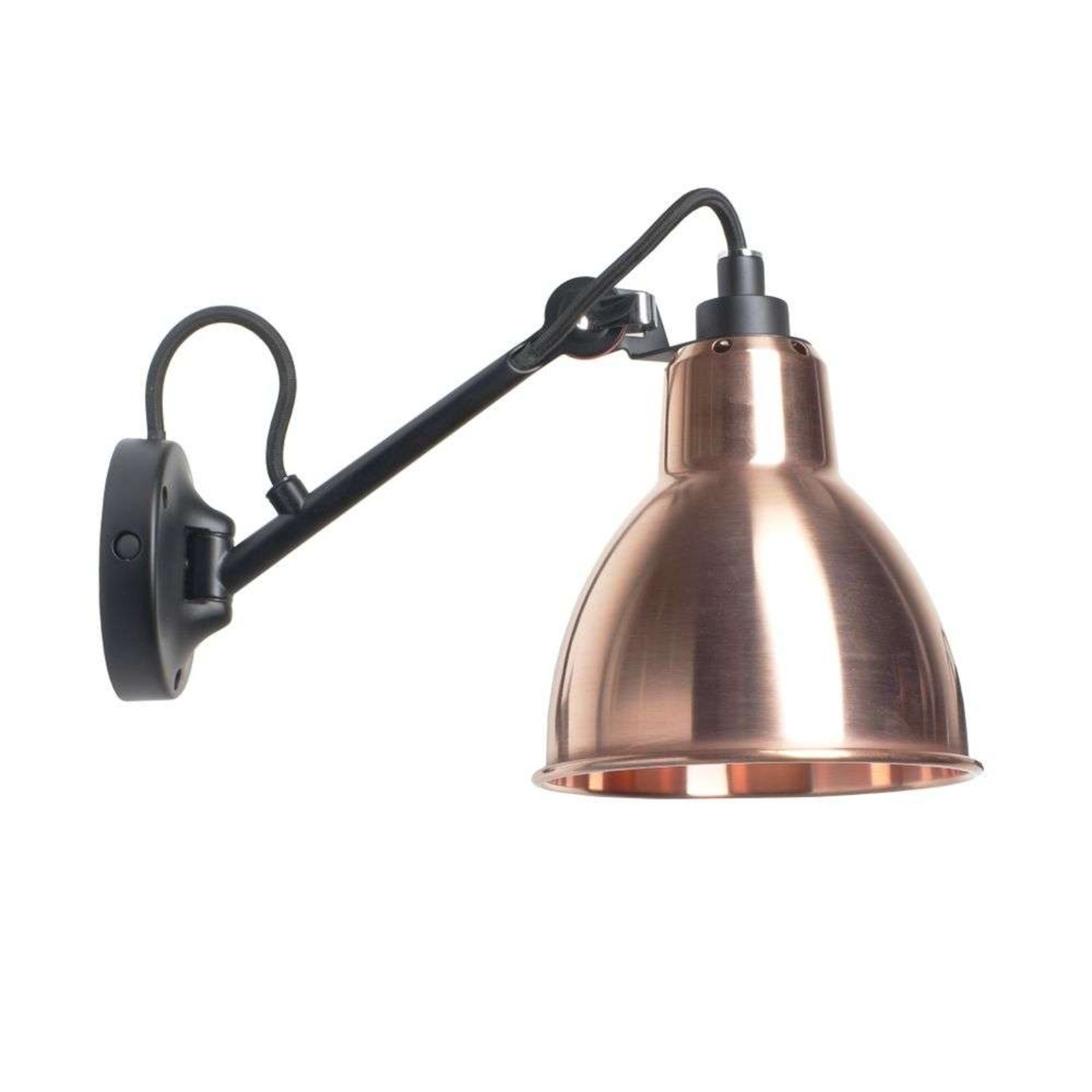 104 Nástěnné Svítidlo Black/Raw Copper - Lampe Gras