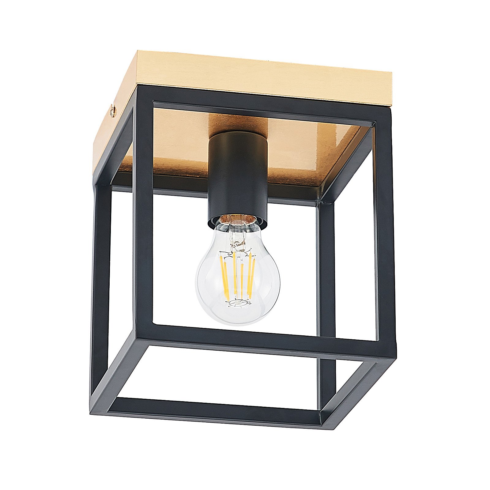 Lindby Miravi ceiling light, gold foil, onebulb Lights.ie