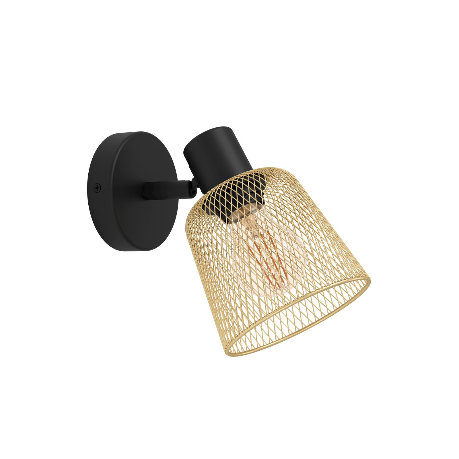 EGLO Coslada προβολέας τοίχου, μαύρο/ορείχαλκο