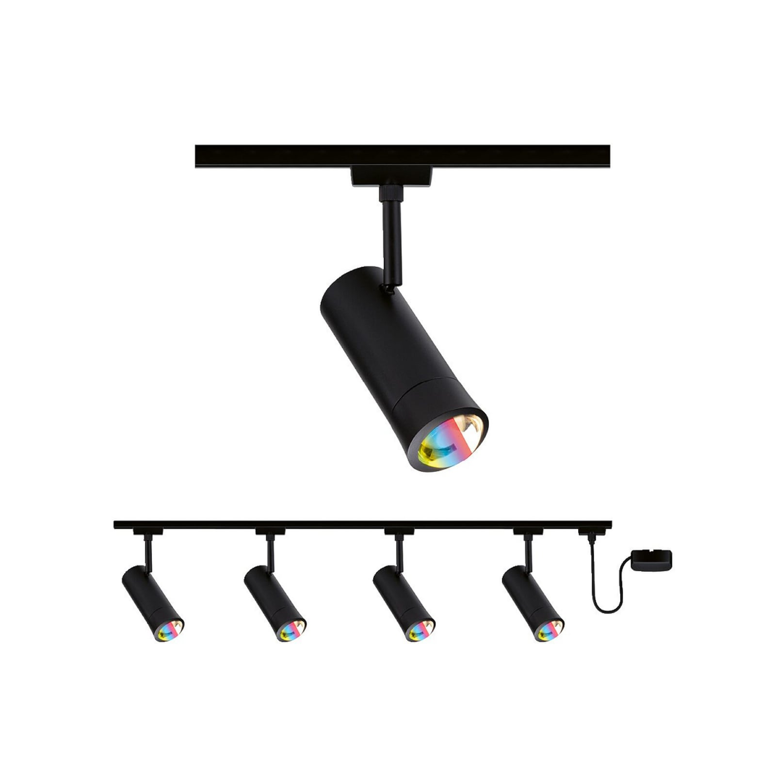 Set Paulmann Tarie, negru, alimentare prin cablu, Smart Home