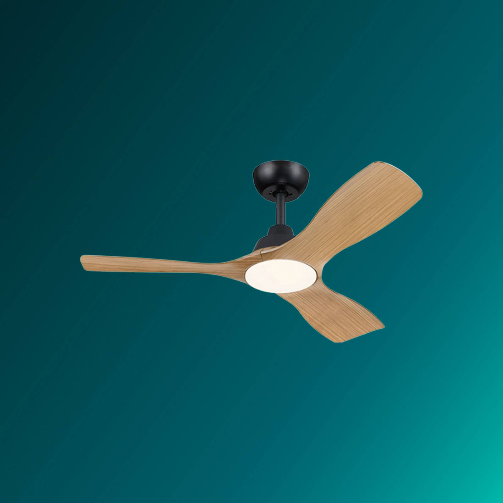 Wentylator LED Philips Olas, Ø 106 cm, brązowy/czarny, cichy