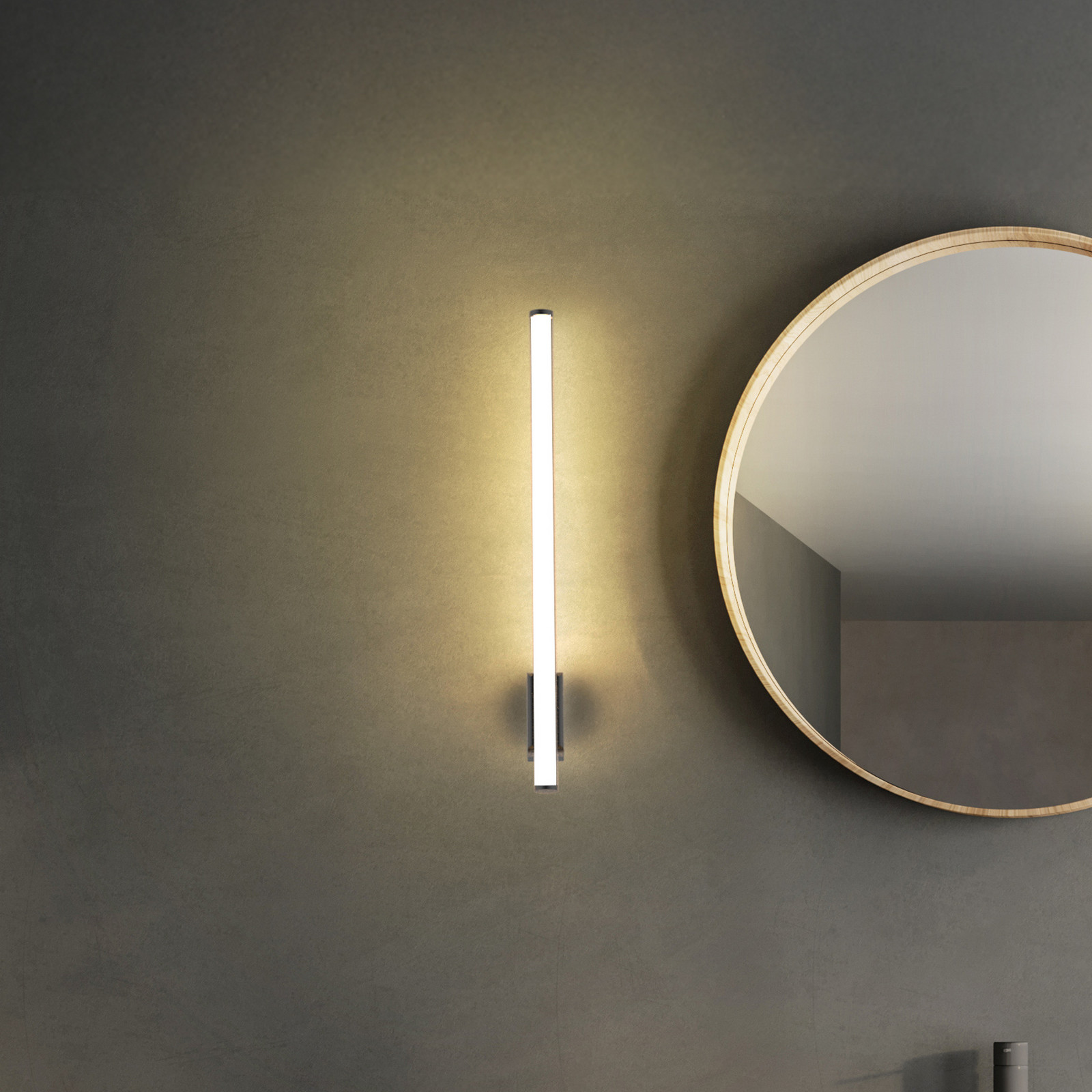 Molto Luce Aplică de perete LED VINA UP M negru înălțime 60 cm IP44 CCT - Baie - Modern - Aluminiu
