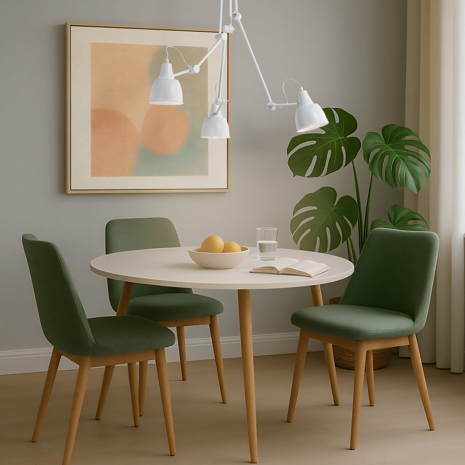 814 Lampa sufitowa 3-punktowa, biała, z regulacją – ALDEX