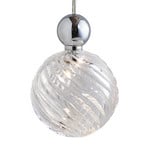 EBB & FLOW Uva L hangende bal zilver clear swirl