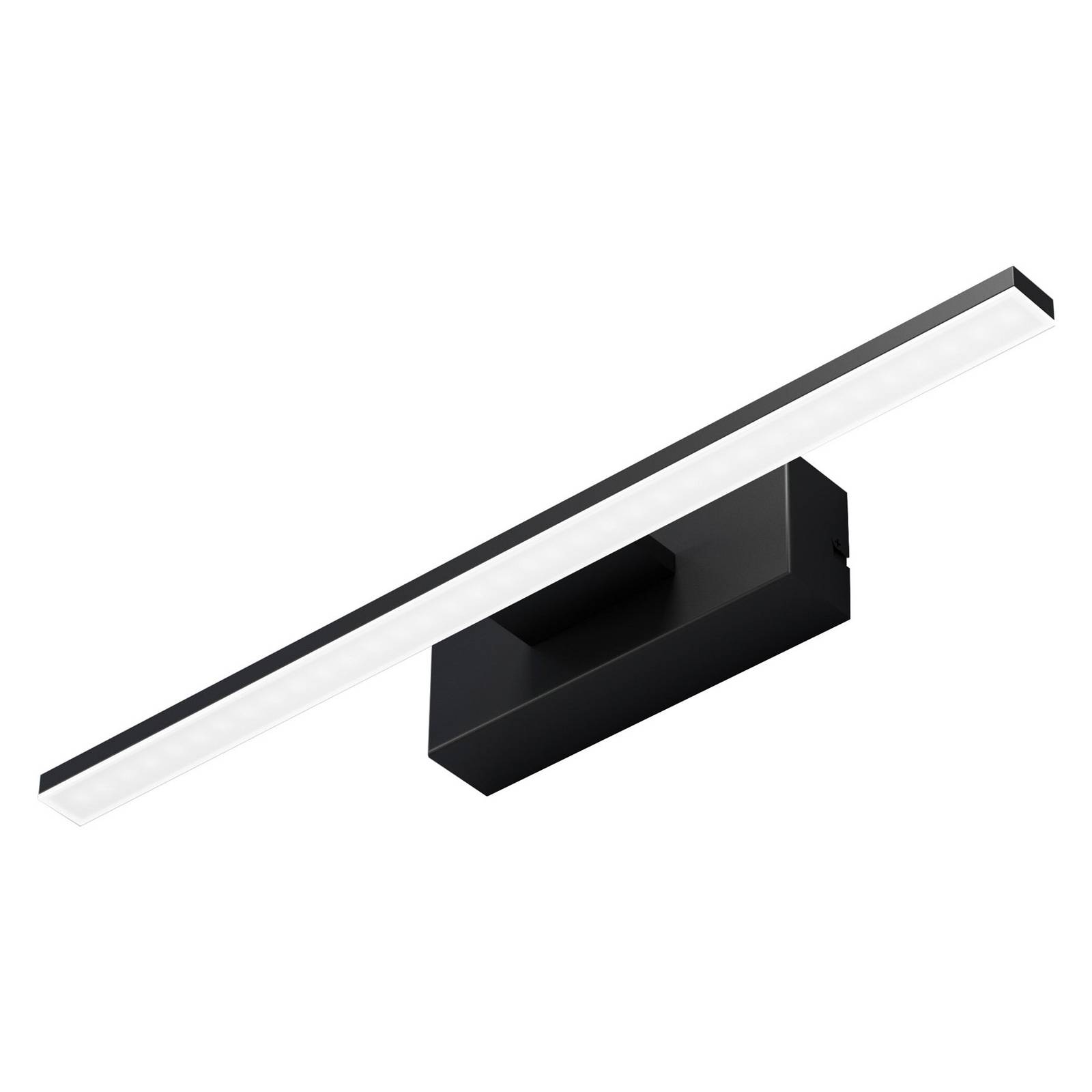 Euluna LED-seinävalaisin Miroir 40 cm musta 3 000 K - moderni lamppu Kylpyhuone musta, kuultovalkoinen