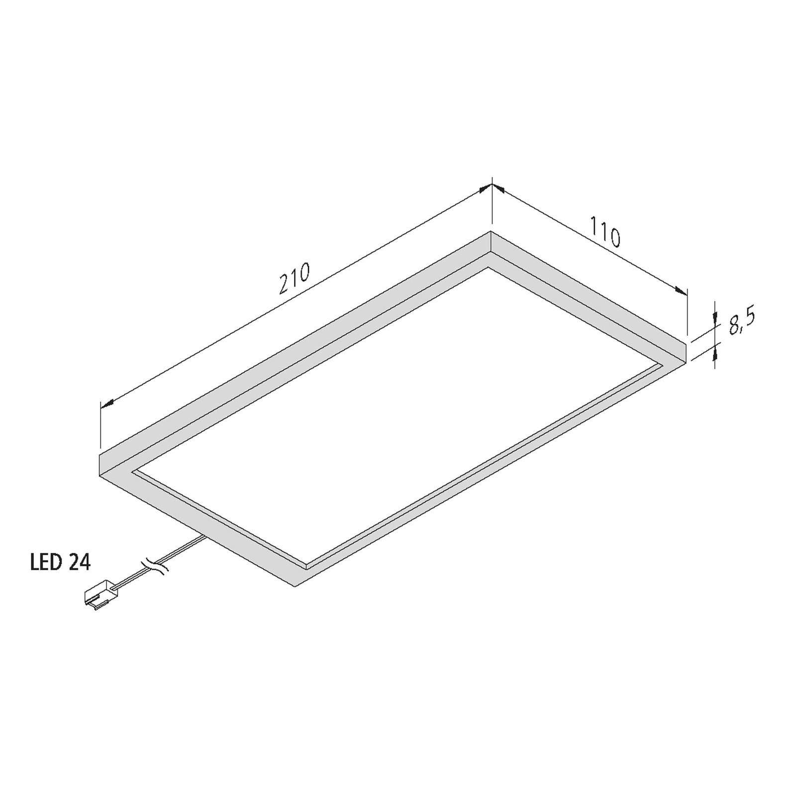 Dynamic LED Sky under-cabinet lamp with light colour change