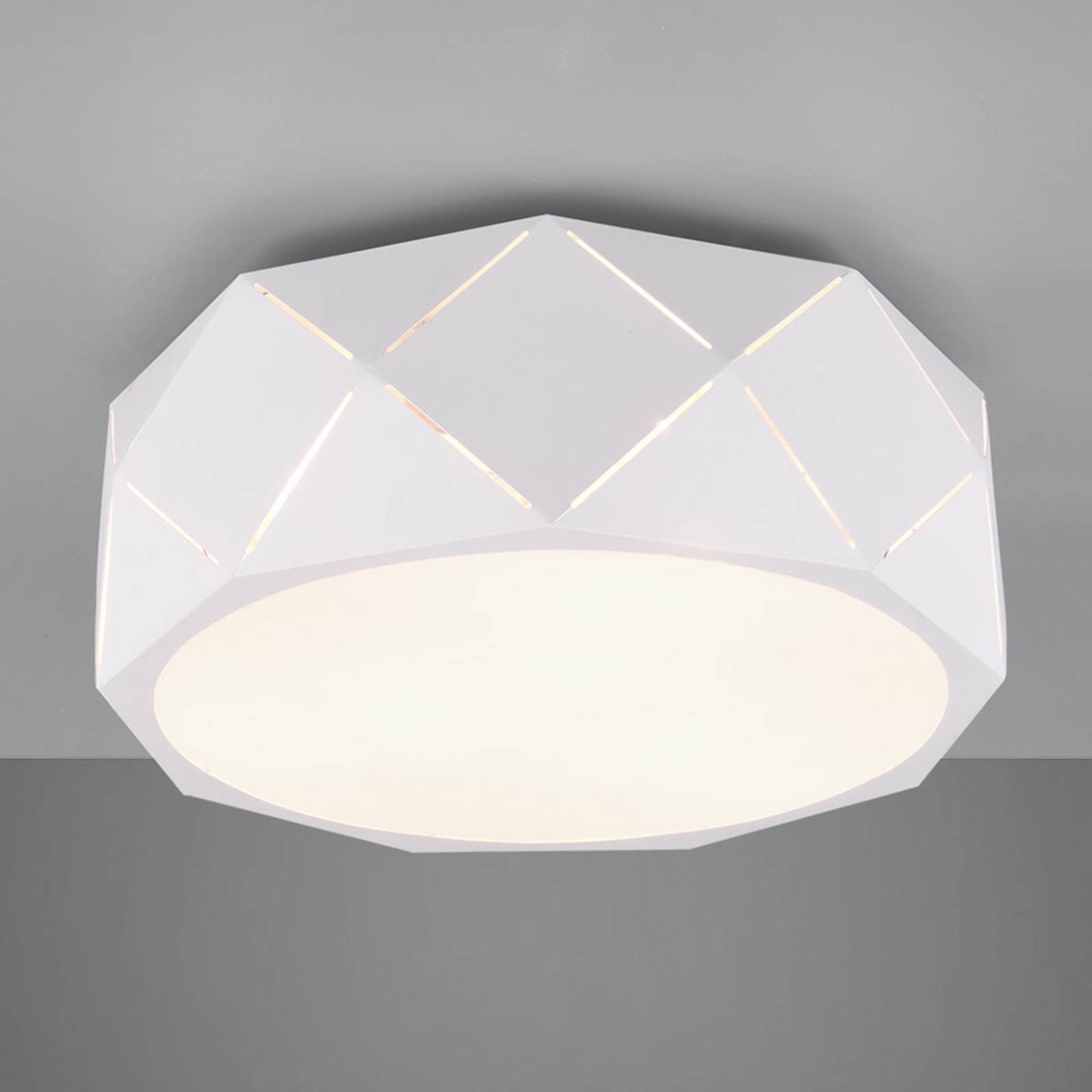 Zandor ceiling lamp with a white lampshade