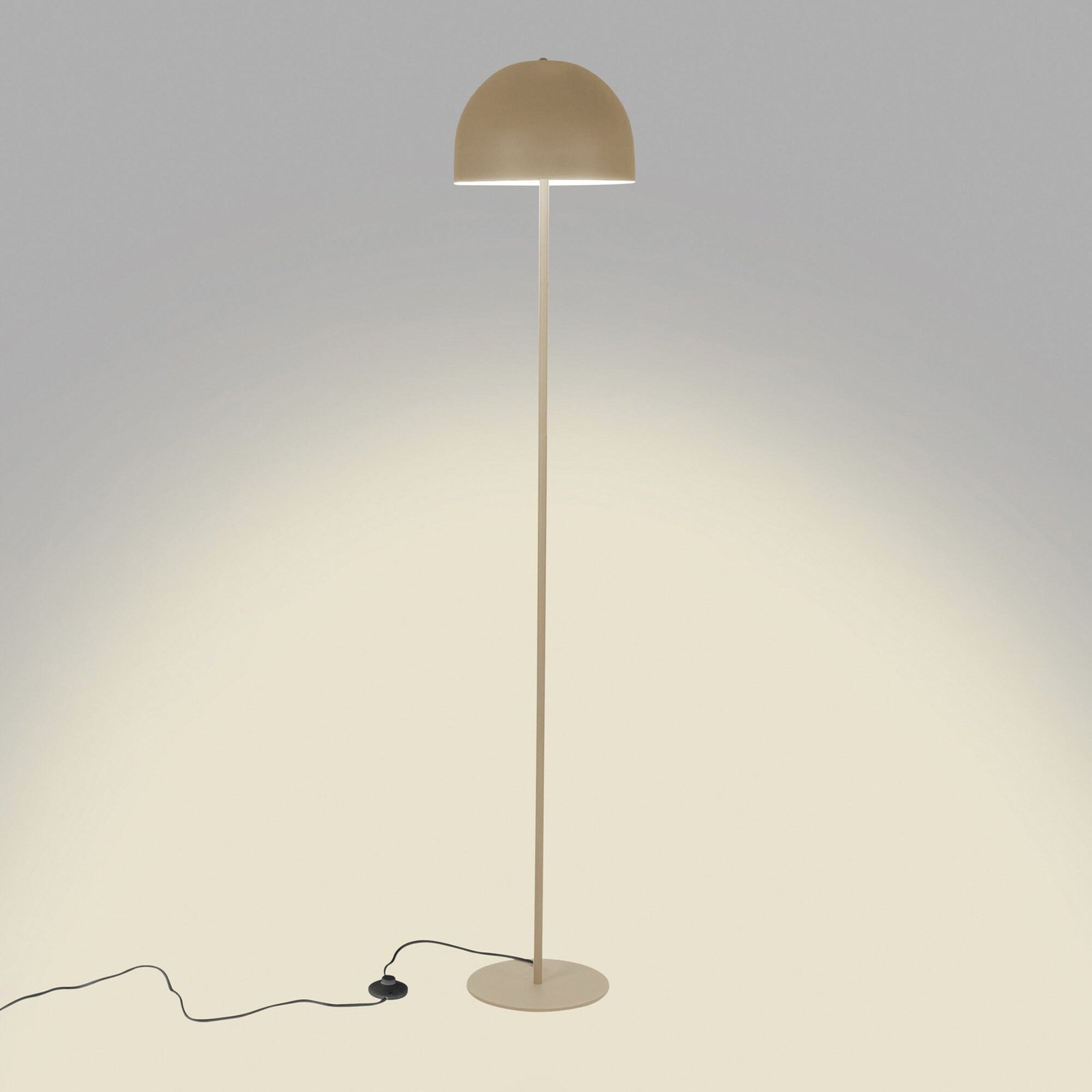 Forlight lampadaire Fres, beige, acier, hauteur 160 cm