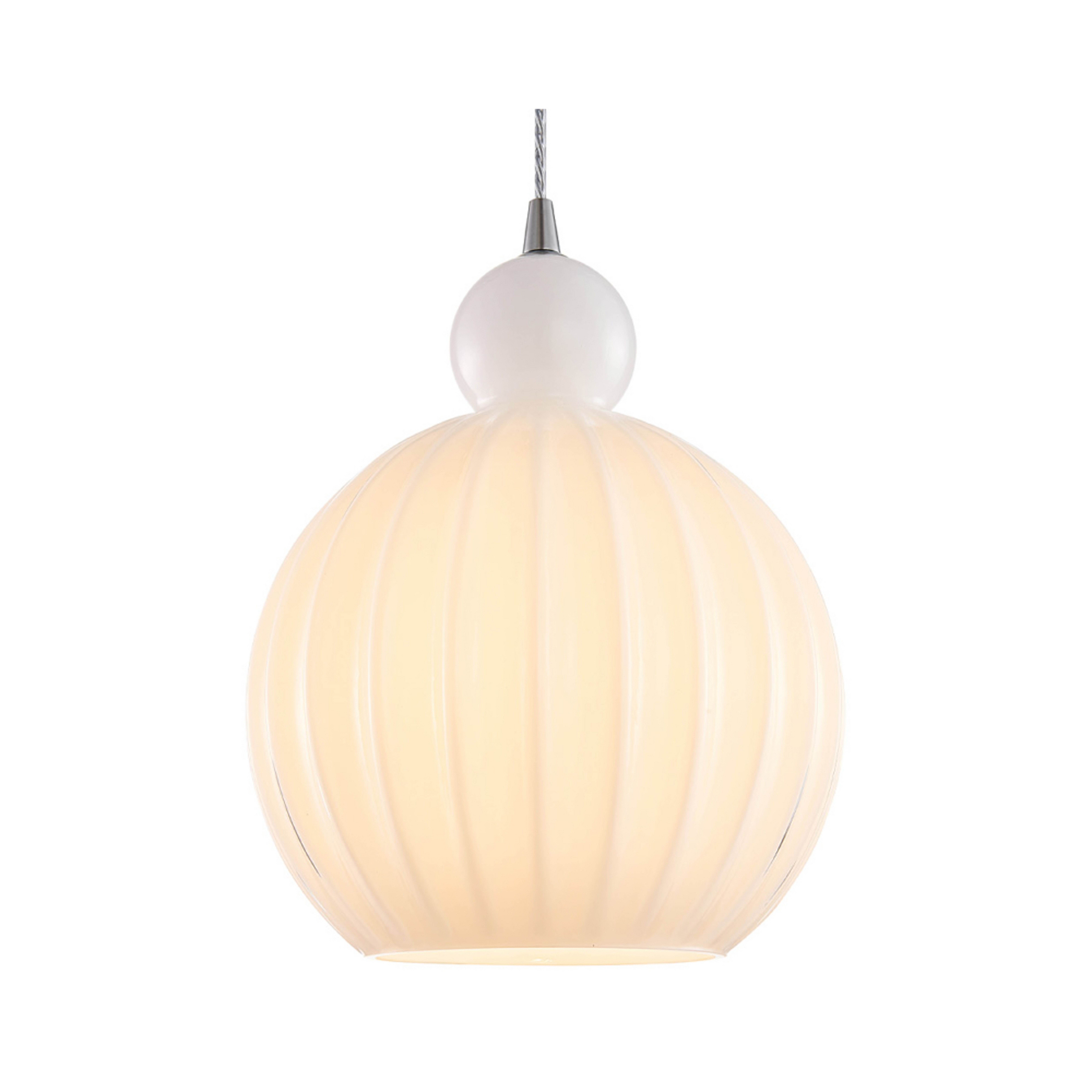 Candeeiro suspenso BALL BALL, branco, Ø 32 cm, vidro, E27 - Halo Design