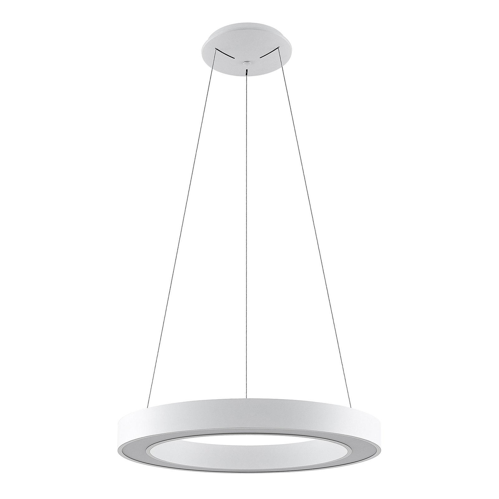 Arcchio Sharelyn LED-Pendelleuchte, Ø 80 cm, weiß, Ring, CCT