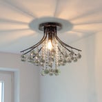 JUST LIGHT. Kulunka crystal glass drop ceiling lamp, black