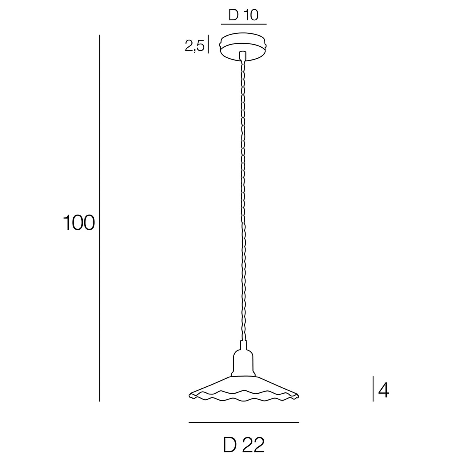 Lampa za vješanje Suzette, bijela, Ø 22 cm - Corep SAS