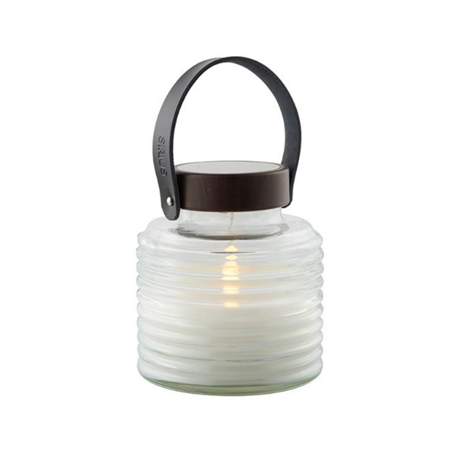 LED-Solarleuchte Aston Jar, Höhe 16 cm, klar/braun, IP44