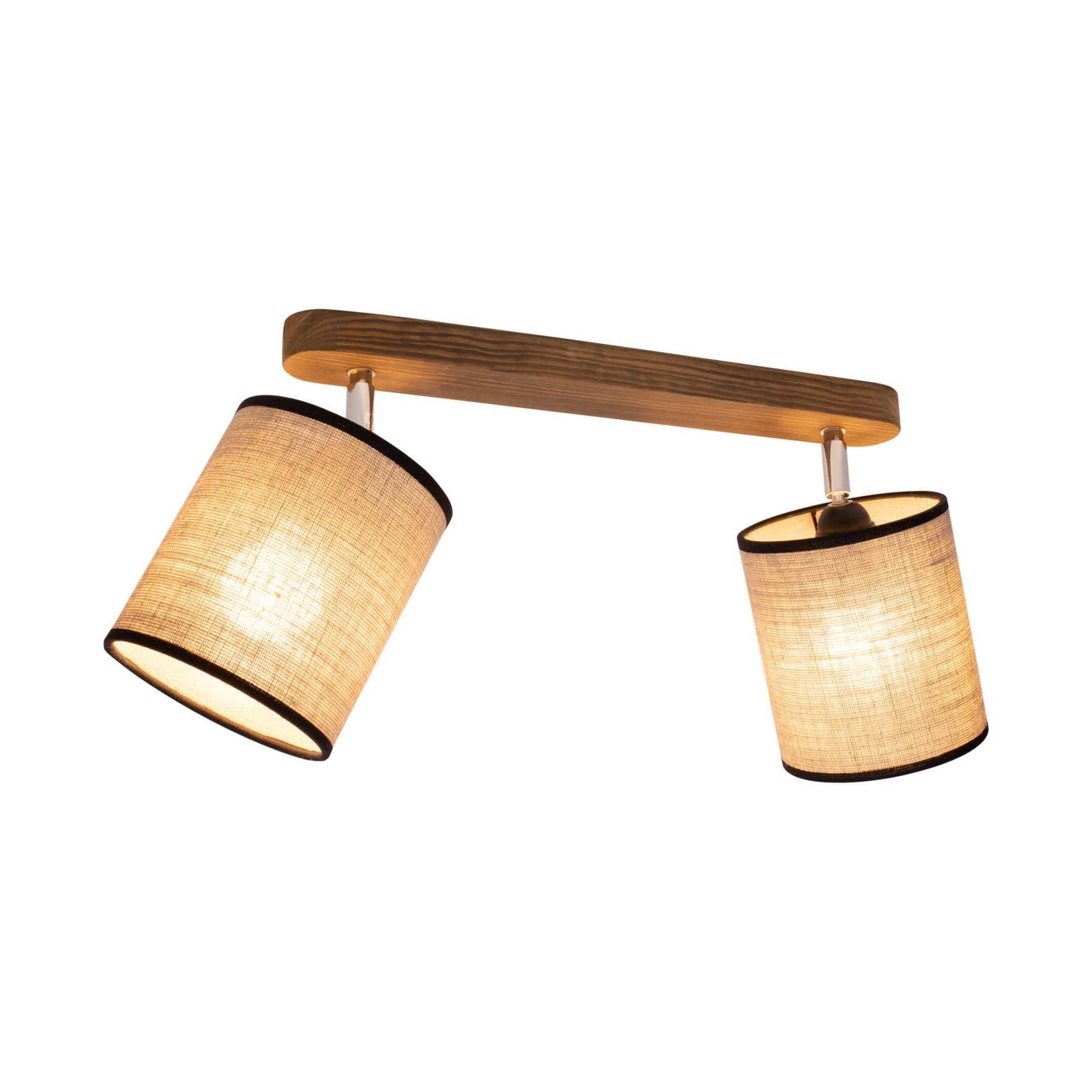 Takspotlight Tubo, tall, beige, 2 lampor