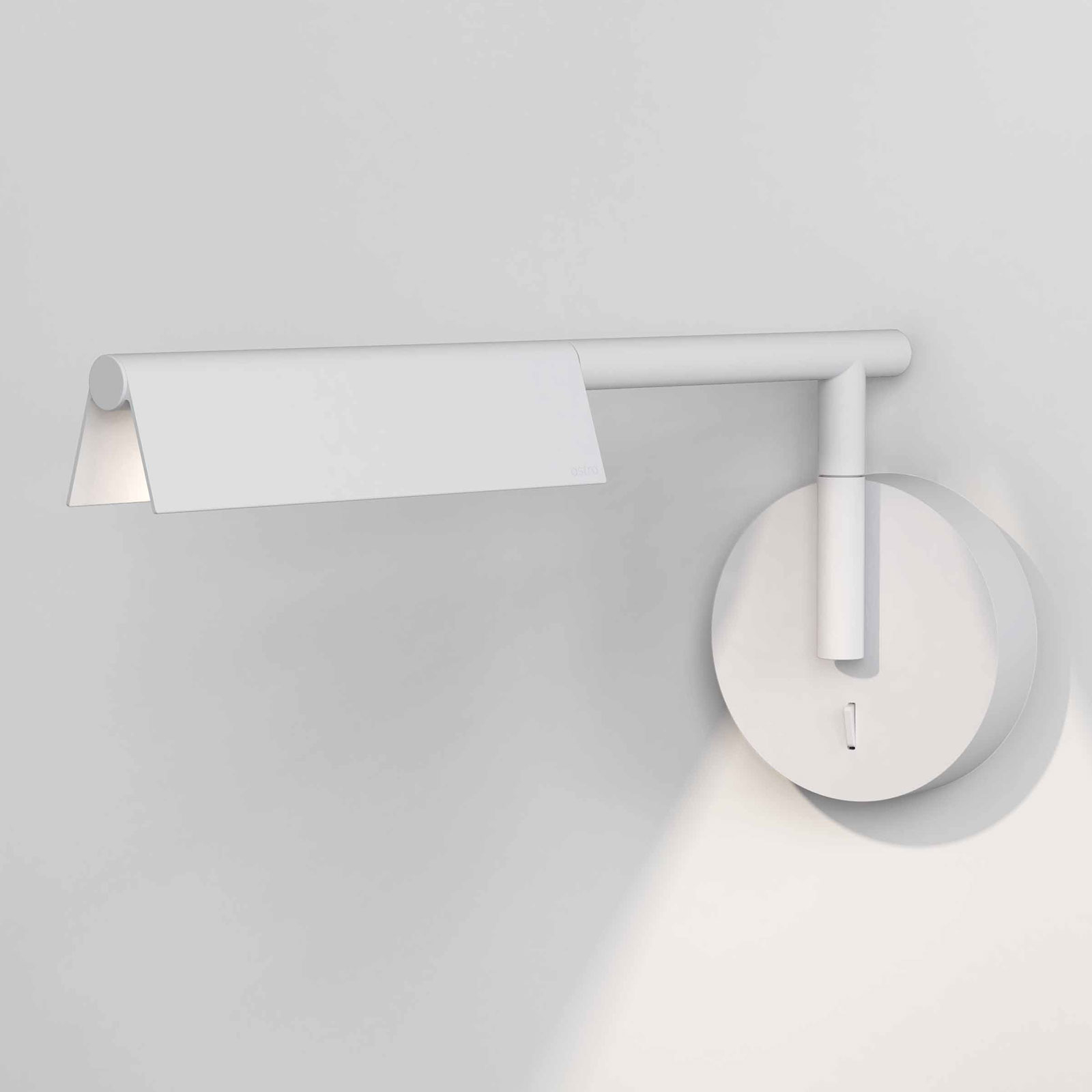 Astro Fold LED wall lamp with switch, matt white, for Living / Dining Room, aluminium, 5 W, energy efficiency: A+, W: 11 cm, H: 16 cm