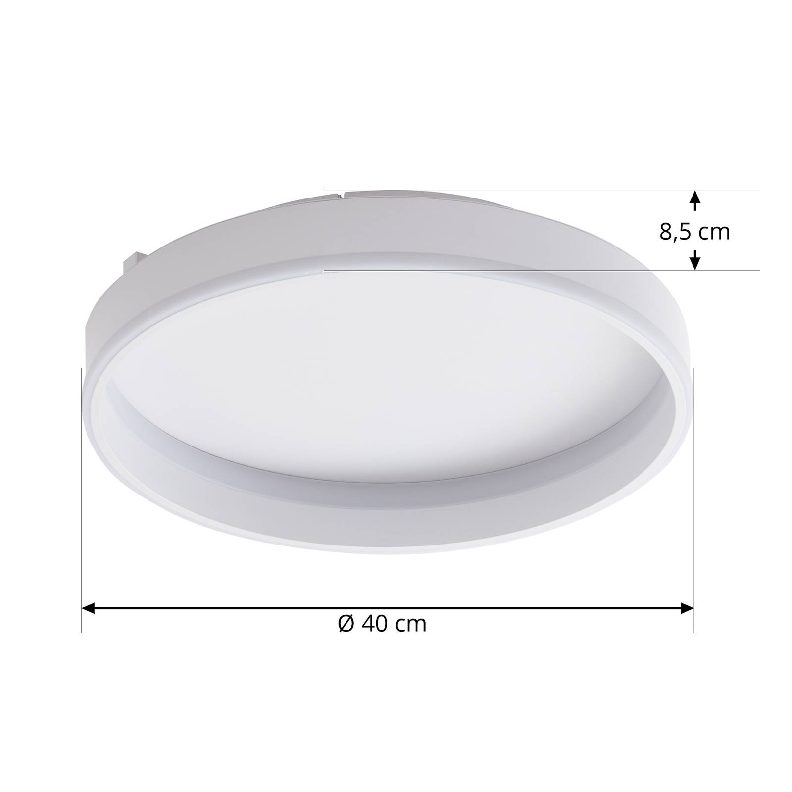 Lampa sufitowa LED Lindby Smart Yasmen, biały, metal, CCT, Tuya