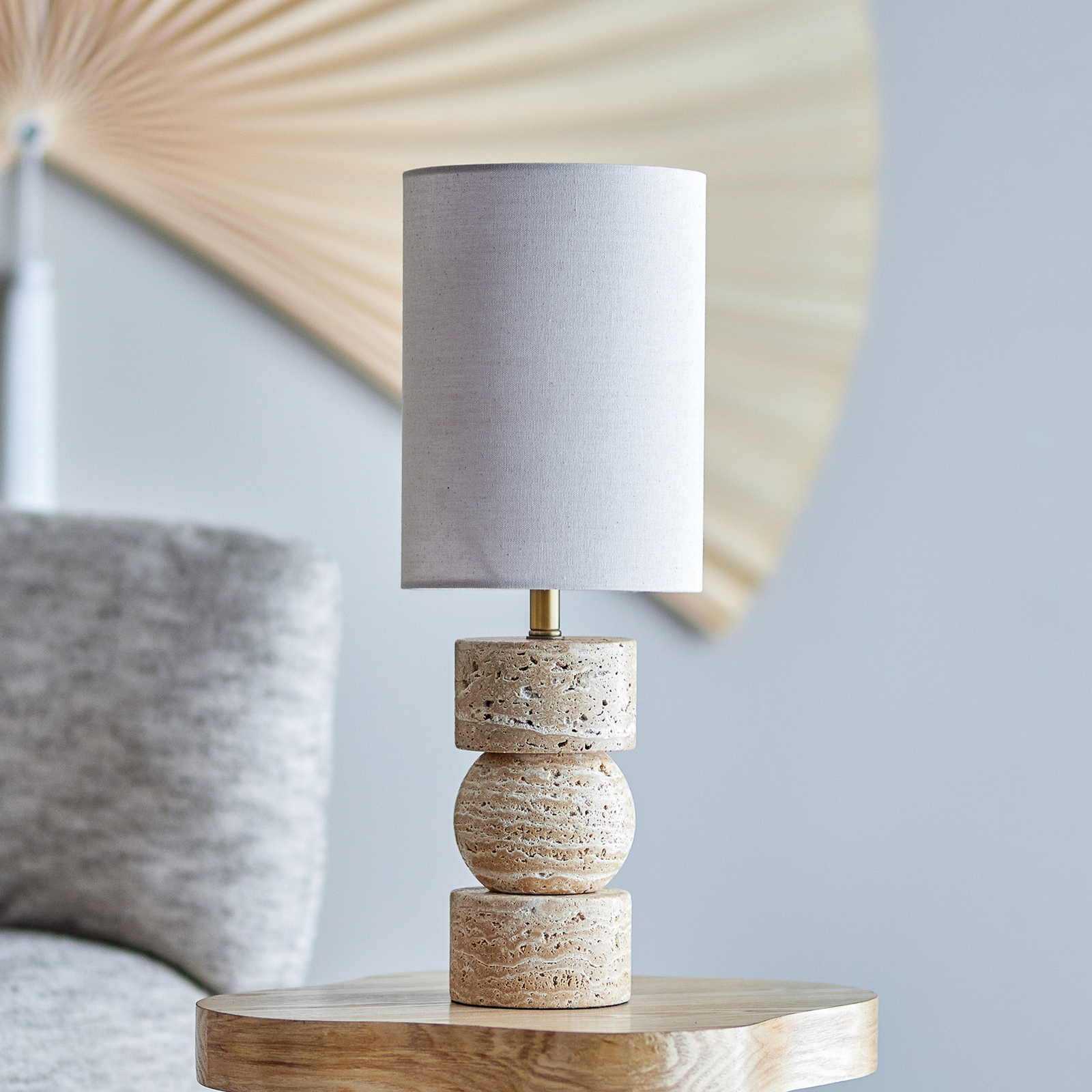 Lampe de table Marci, couleur naturelle, 53 cm, travertin - Bloomingville