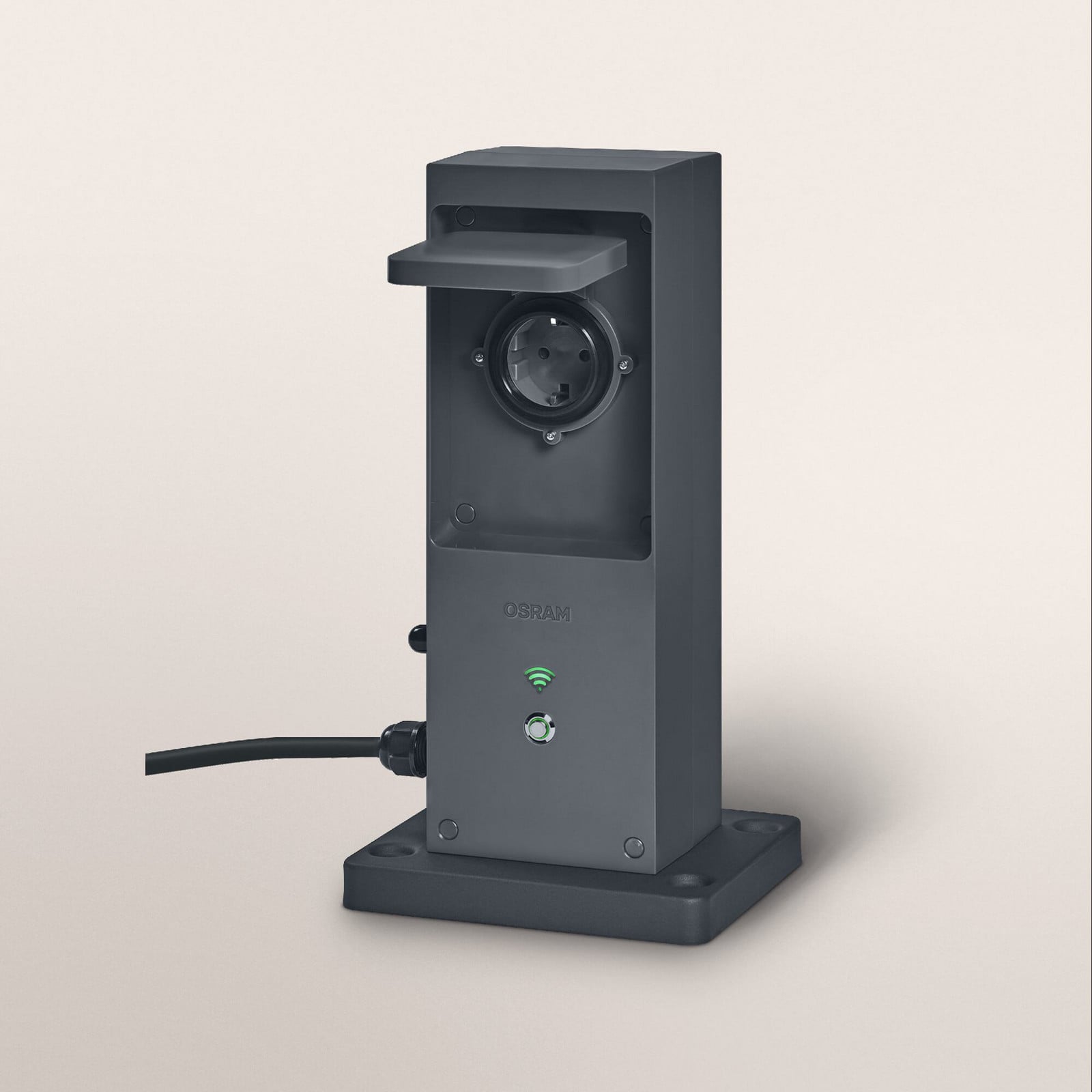 OSRAM SMART+ Priza multiplă WiFi antracit IP44 2 prize - Plastic