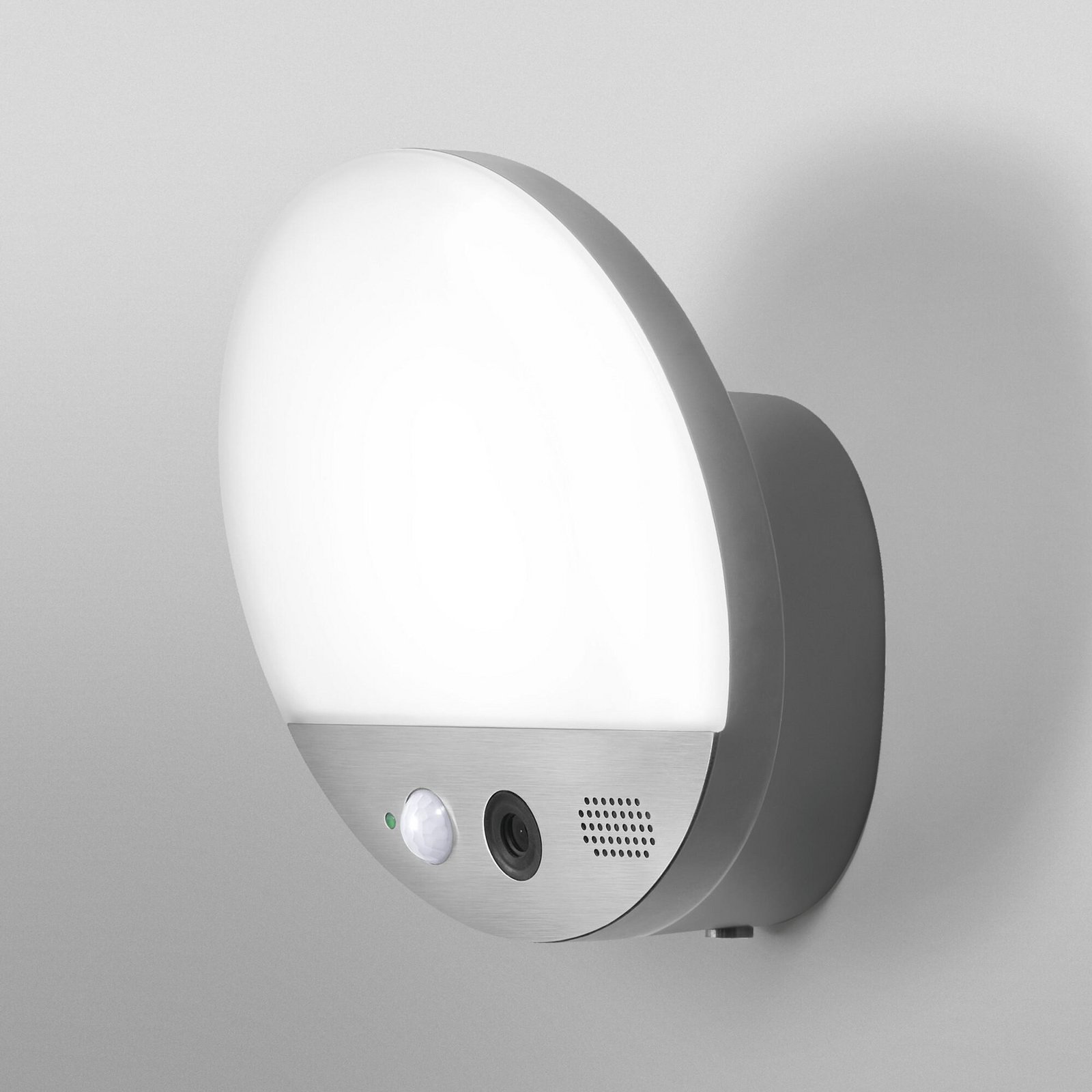 OSRAM SMART+ WiFi Außenwandlampe ROUND, Kamera, Sensor, grau