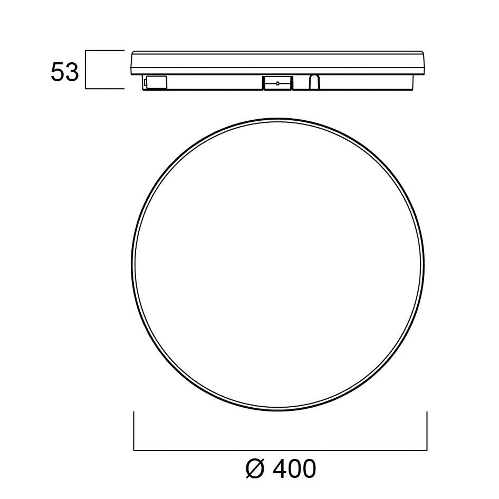 Sylvania Start Surface Slim loftlampe, Ø 40 cm, IP54, dæmpbar.