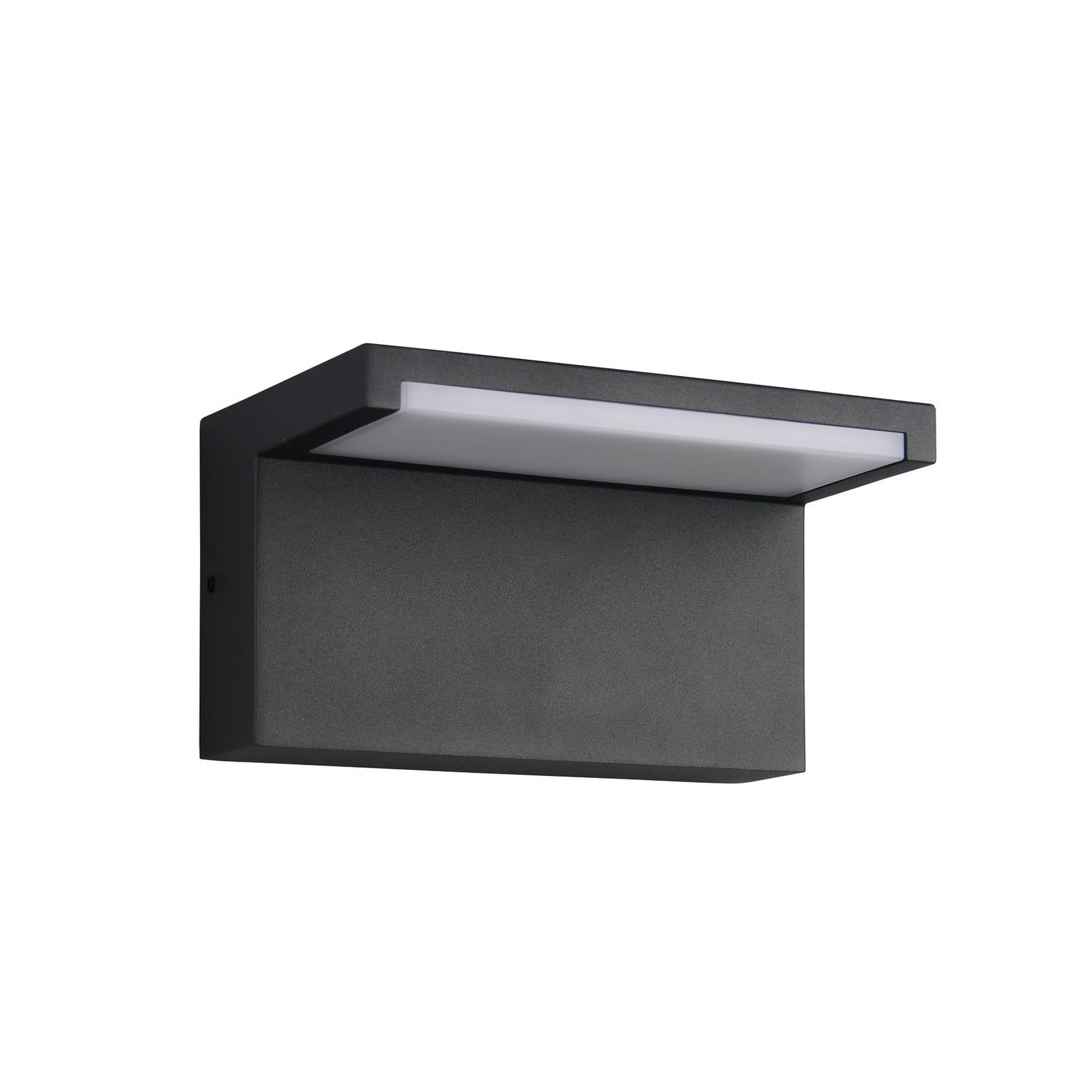 LED-Außenwandlampe Ravi, anthrazit, Breite 18 cm Metall IP65