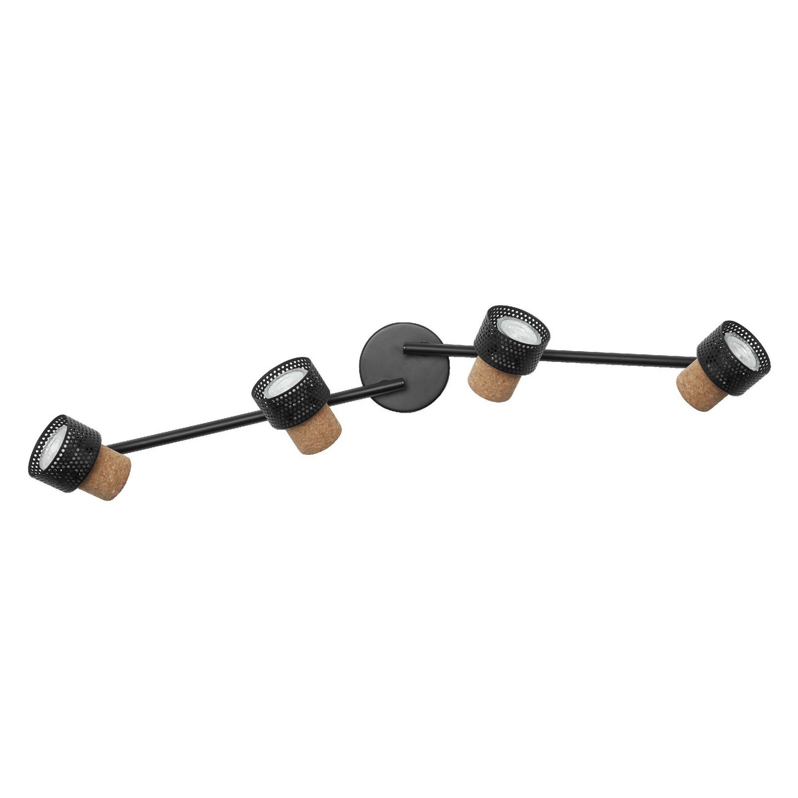 OSRAM Deckenstrahler CORK, schwarz, 4 Spots GU10-LED 927 dim